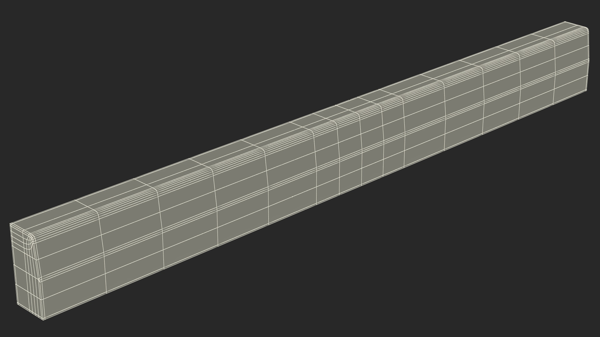 Road Curb 3m Yellow 3D model