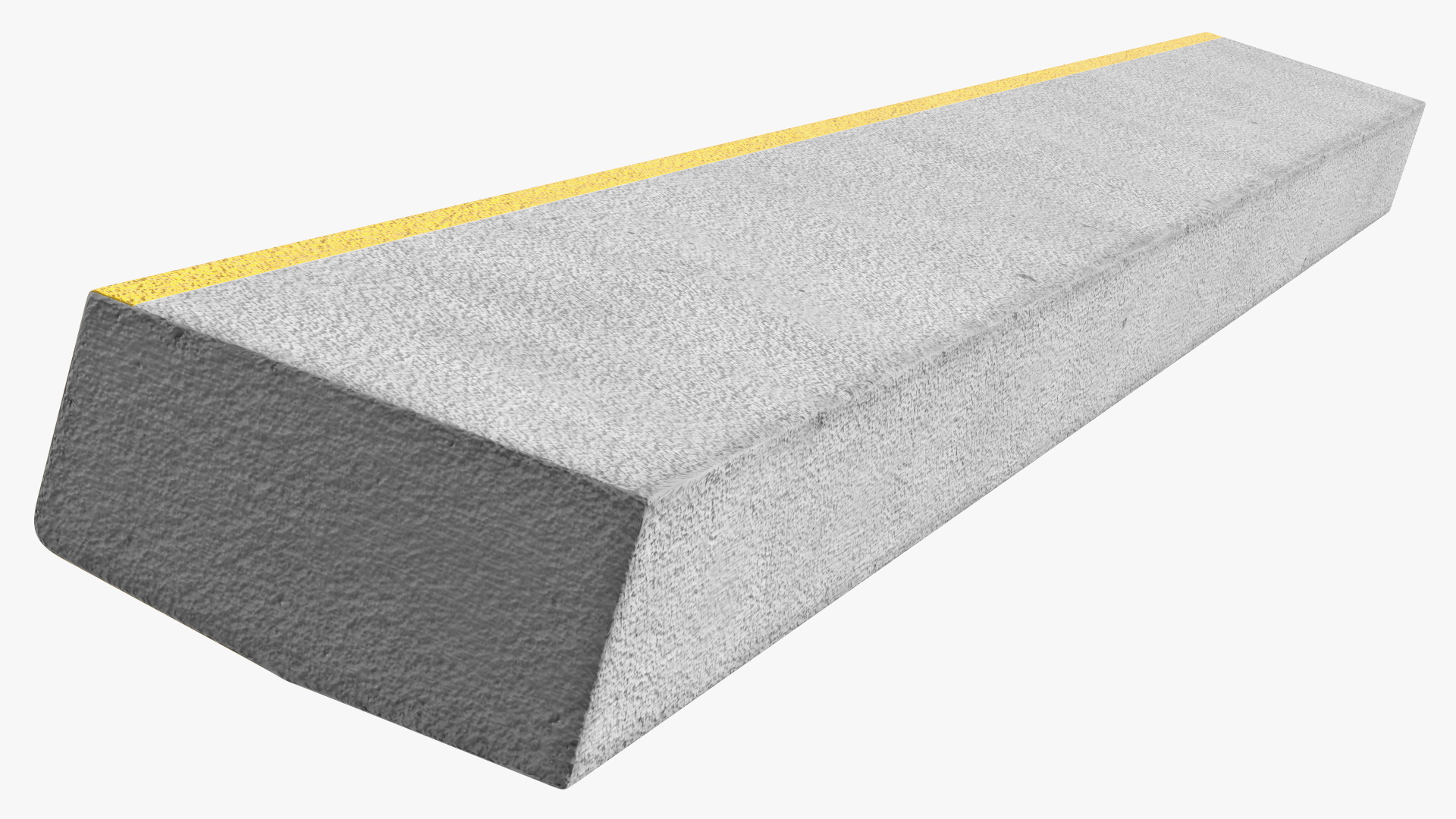 Road Curb 3m Yellow 3D model