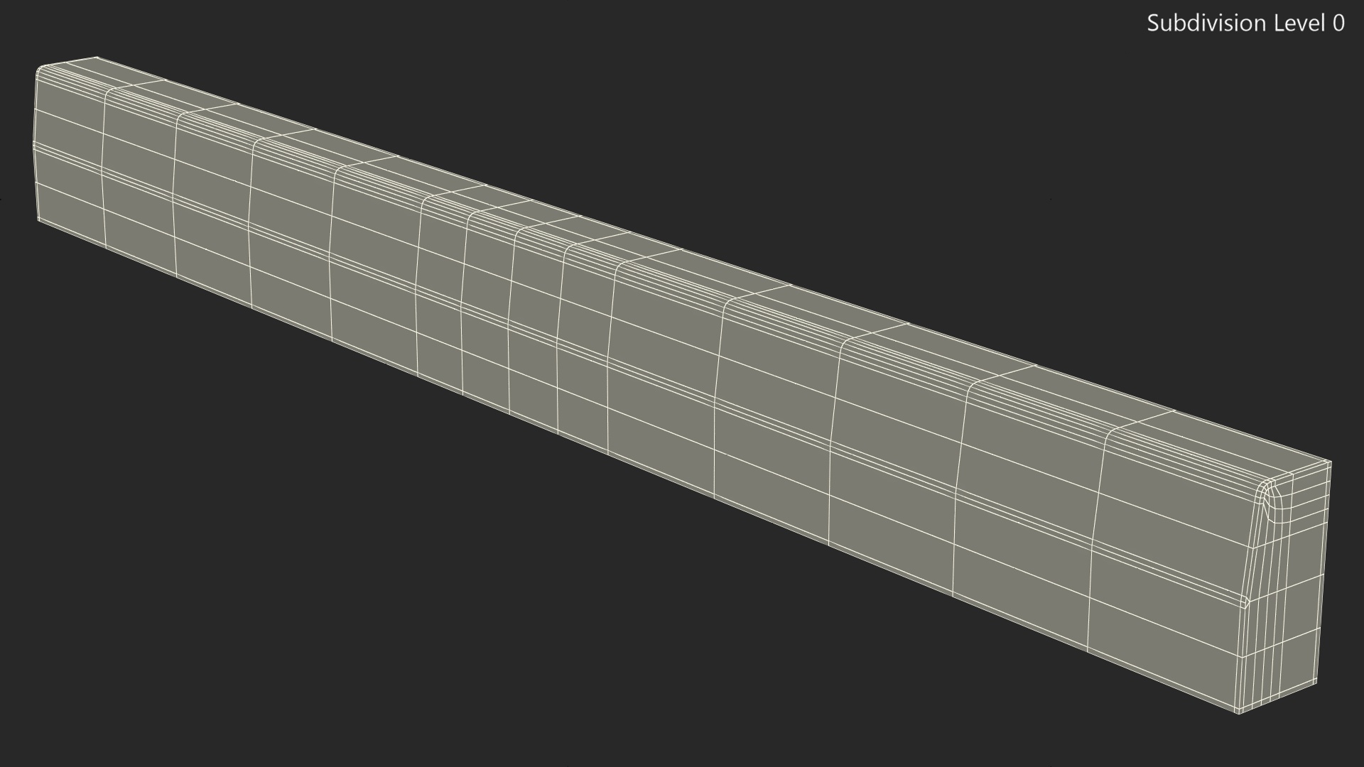 Road Curb 3m Yellow 3D model