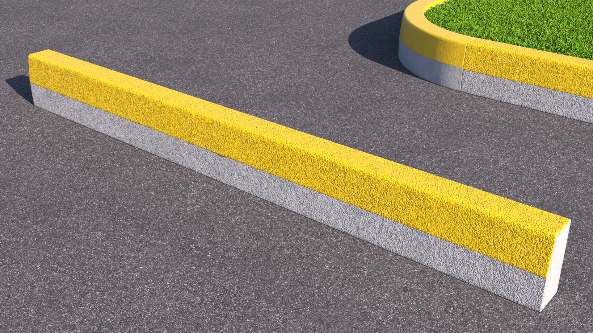 Road Curb 3m Yellow, view 10