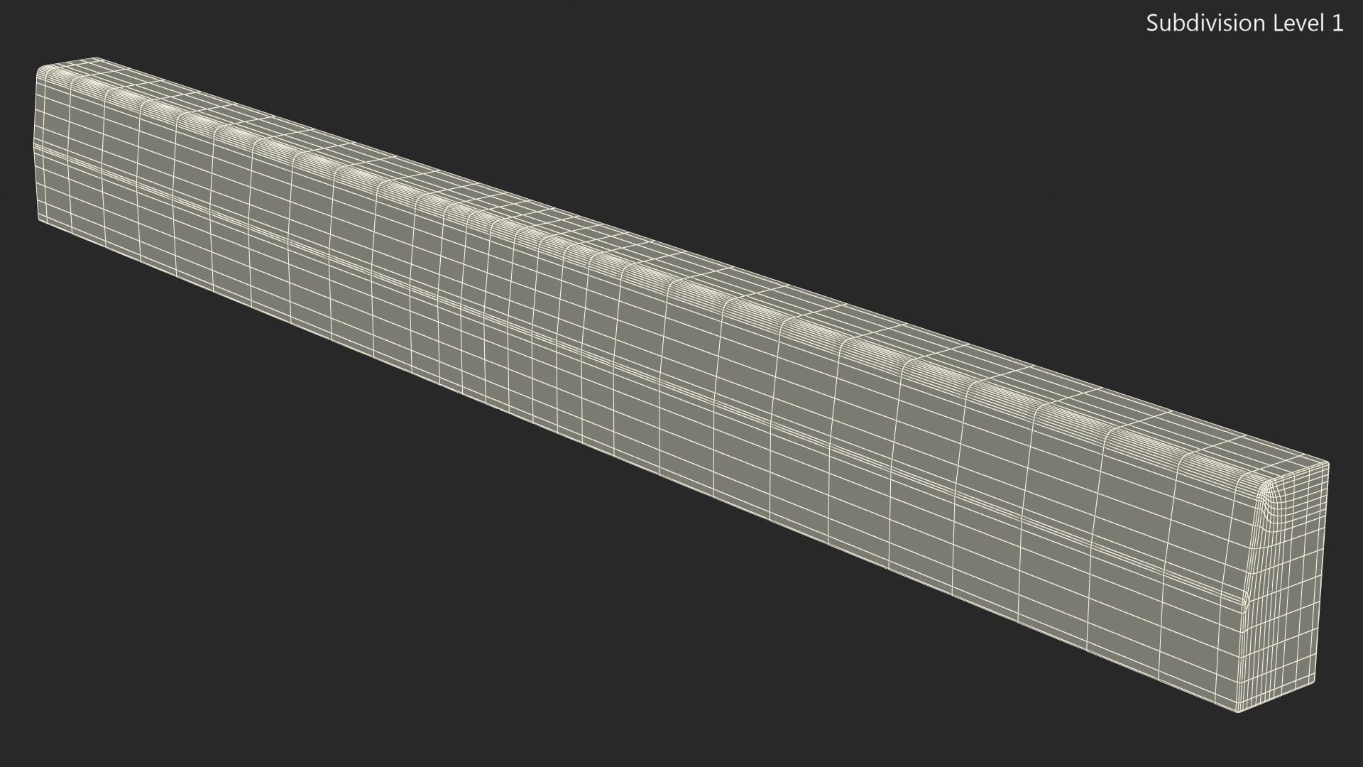 Road Curb 3m Yellow 3D model