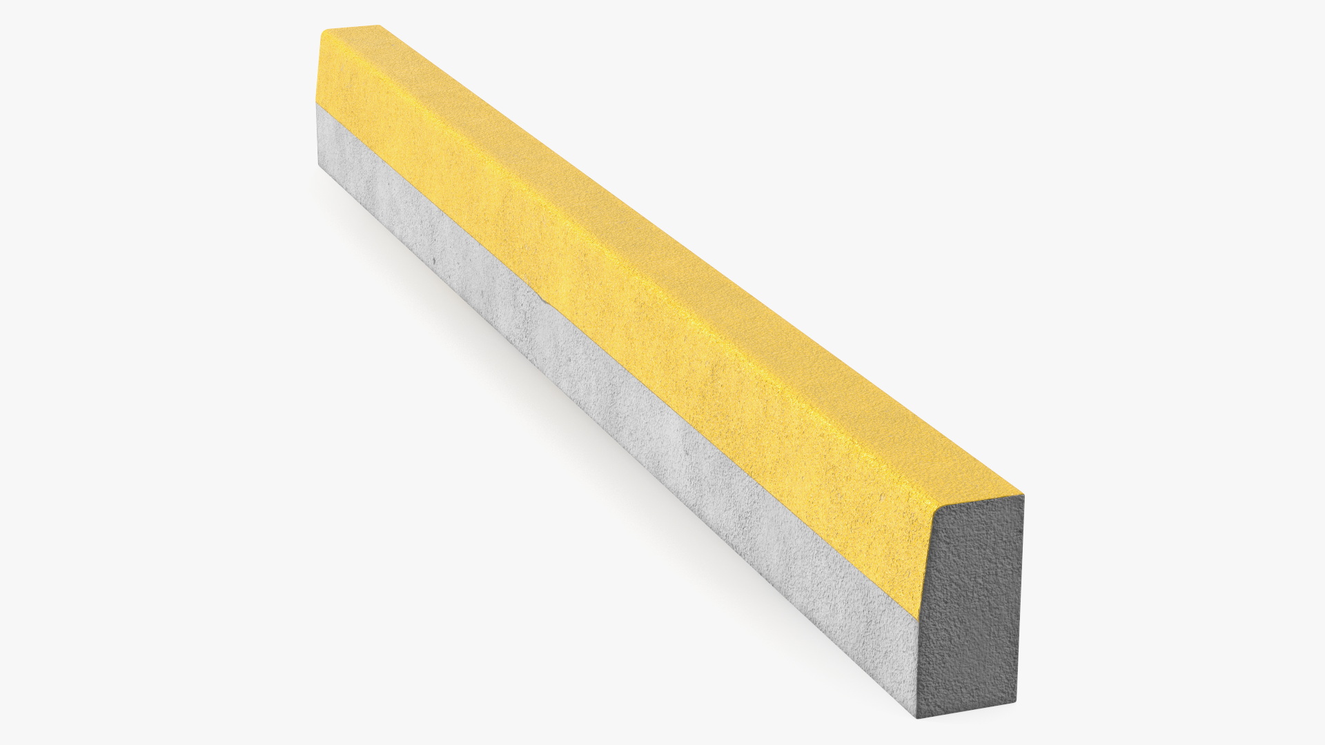 Road Curb 3m Yellow 3D model