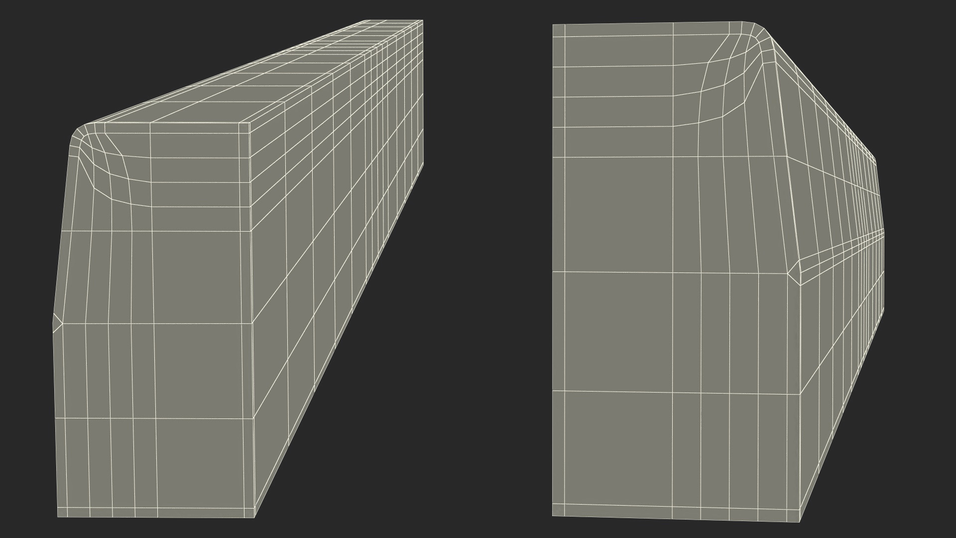 Road Curb 3m Yellow 3D model