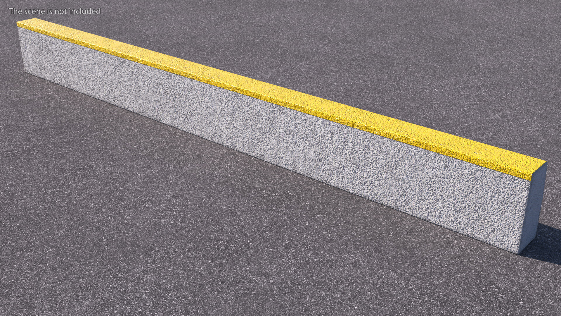 Road Curb 3m Yellow 3D model
