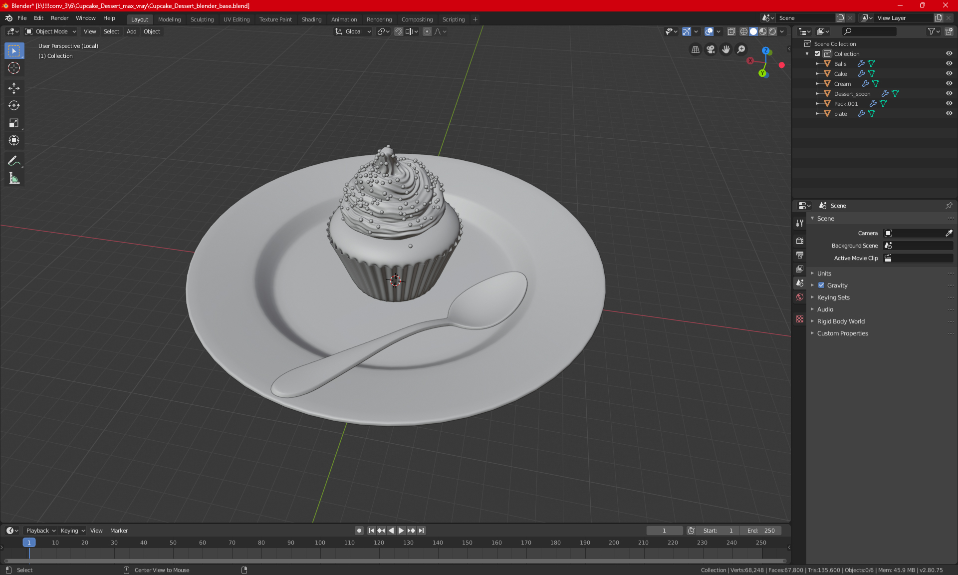 3D model Cupcake Dessert