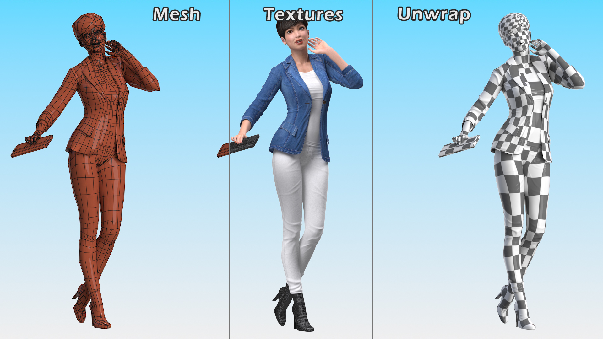 3D model Asian Streetwear Fashion Woman