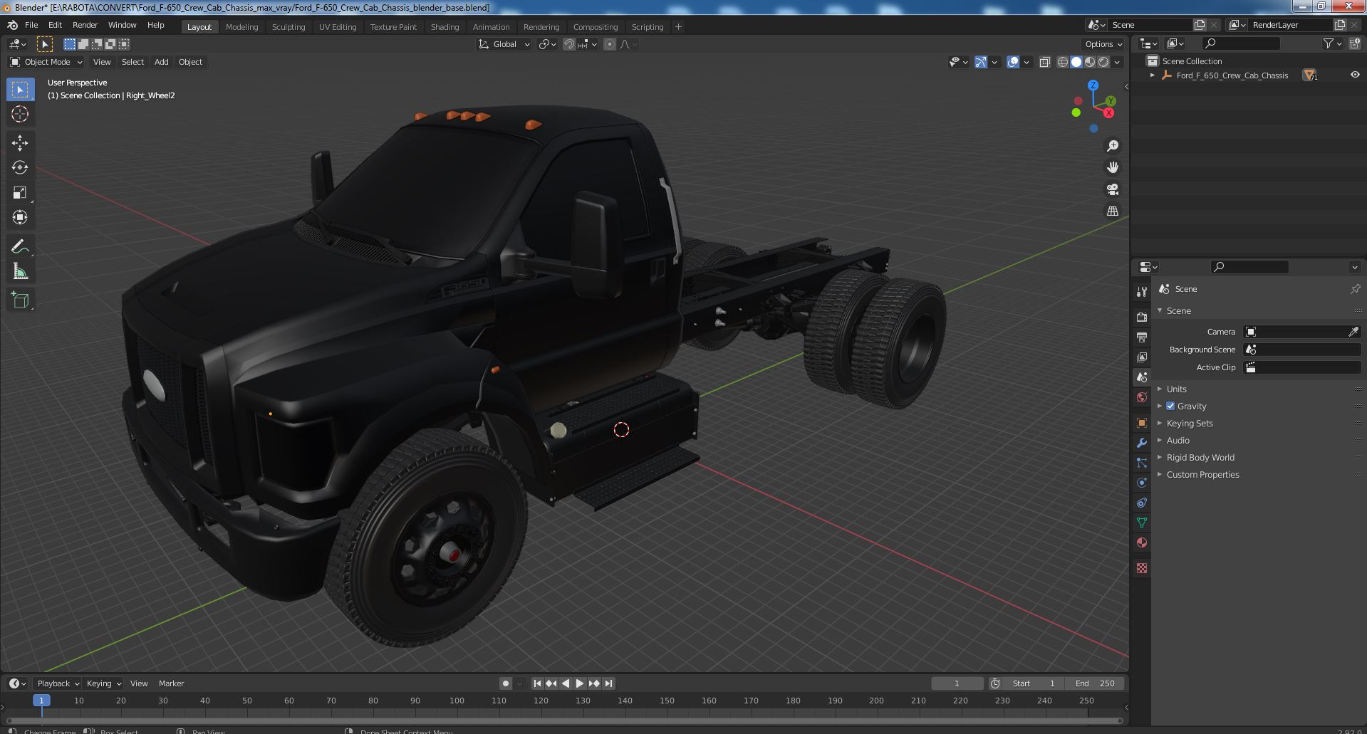Ford F-650 Crew Cab Chassis 3D
