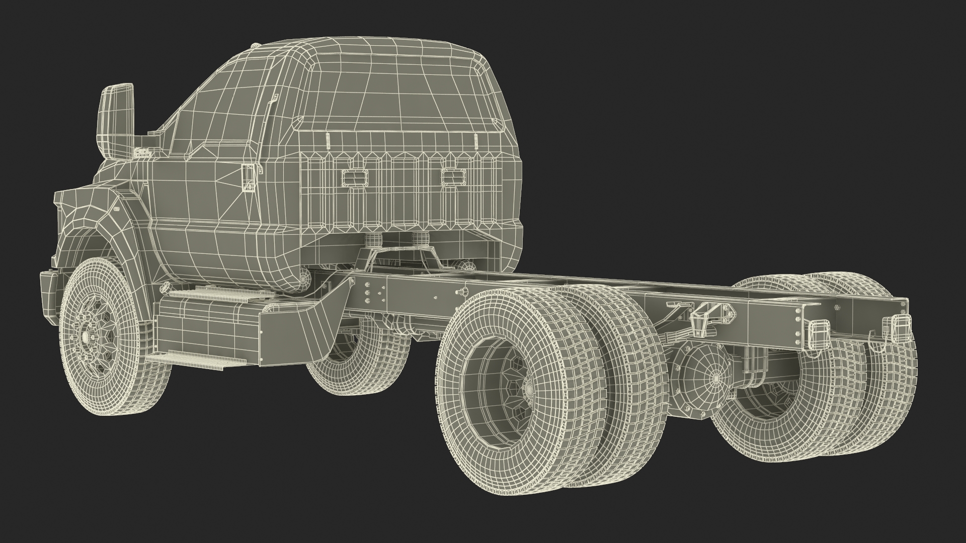 Ford F-650 Crew Cab Chassis 3D