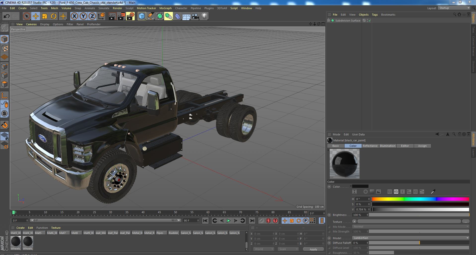 Ford F-650 Crew Cab Chassis 3D
