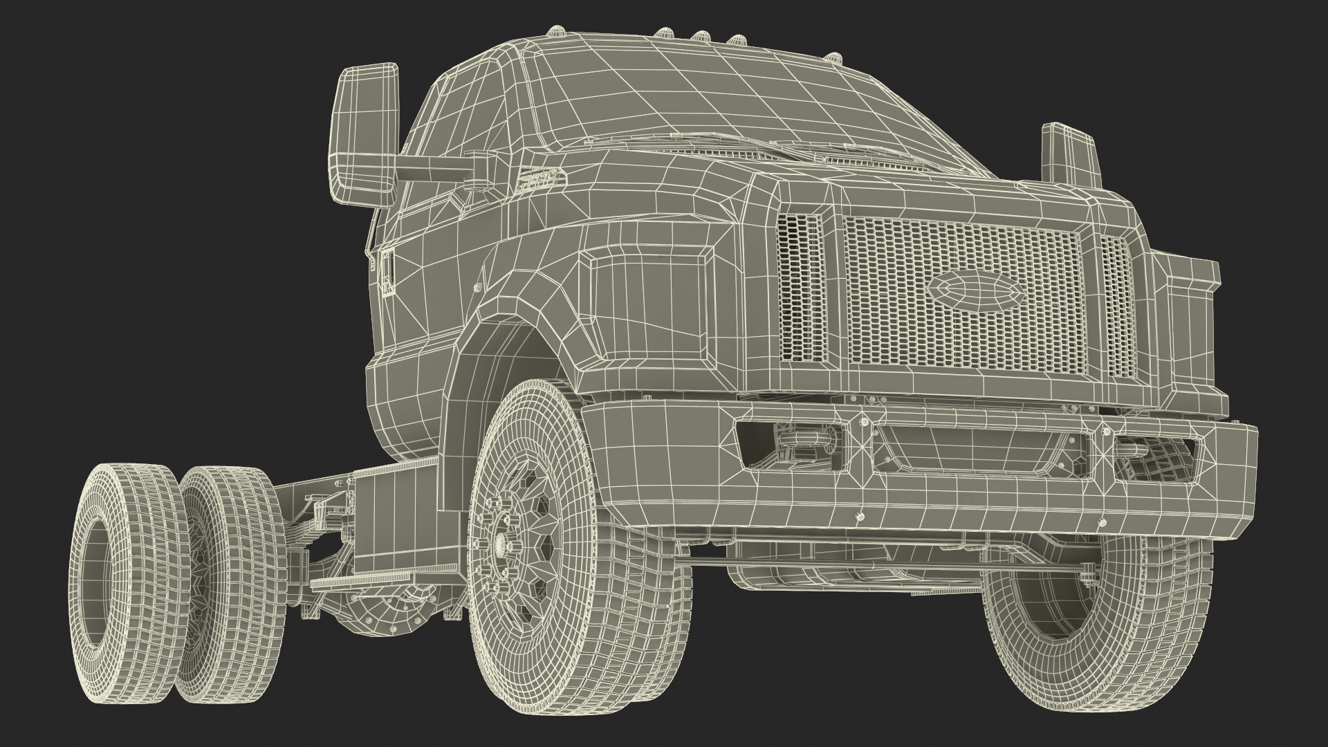 Ford F-650 Crew Cab Chassis 3D
