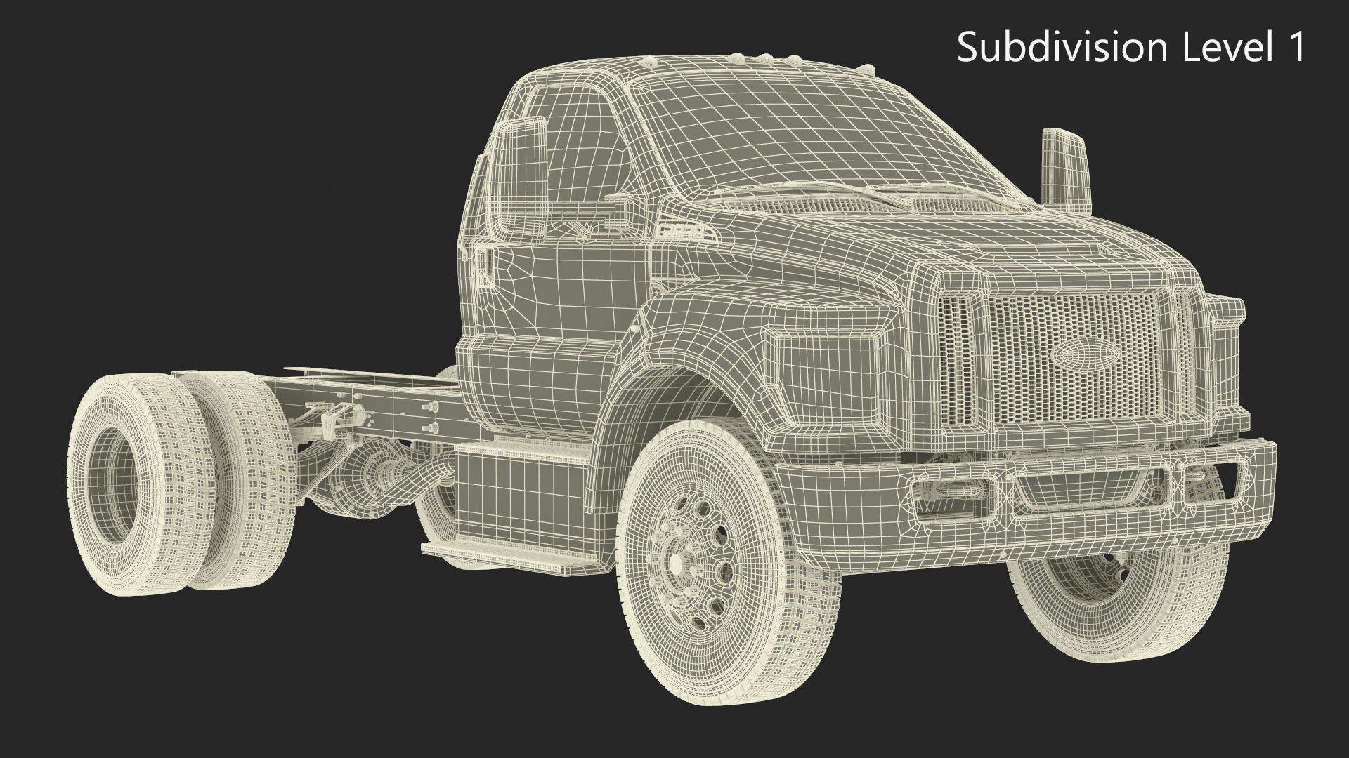 Ford F-650 Crew Cab Chassis 3D