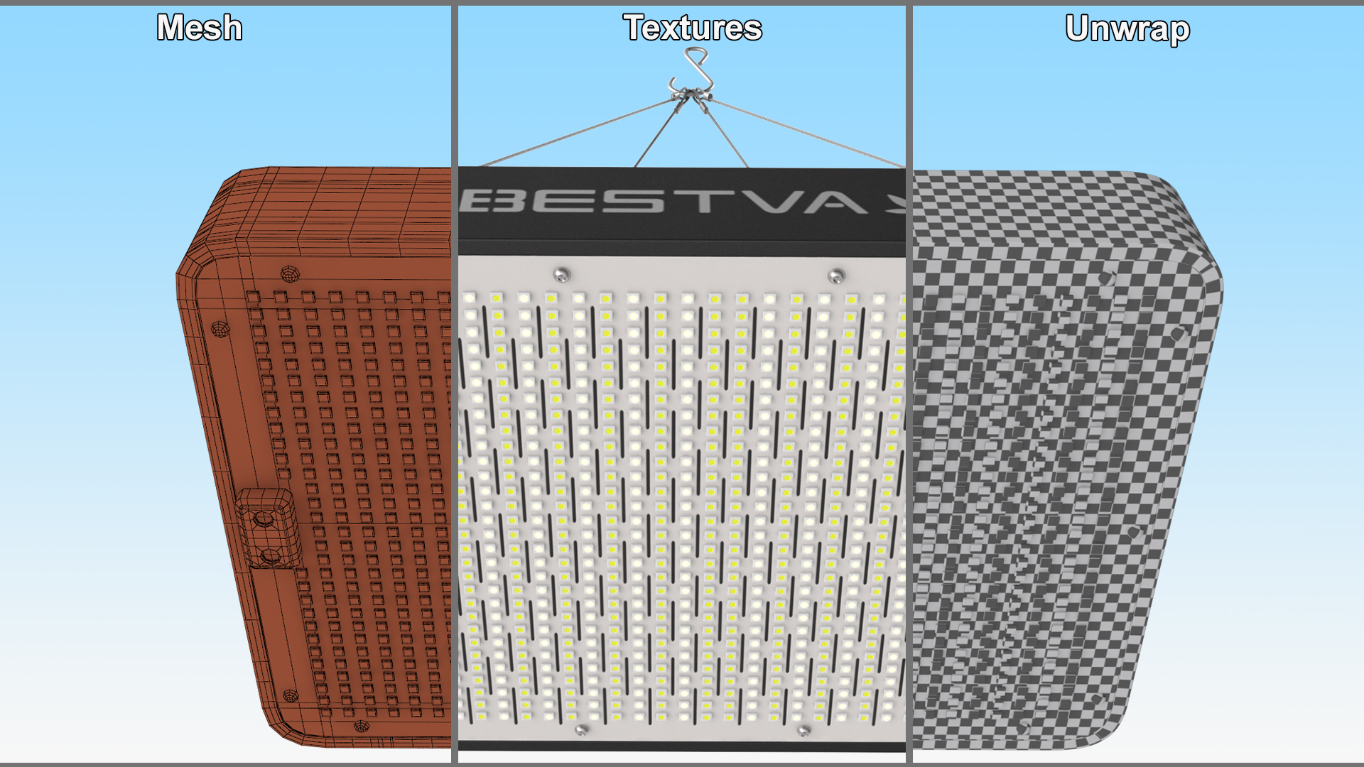 3D Led Hydroponic Grow Light Bestva 1000W model