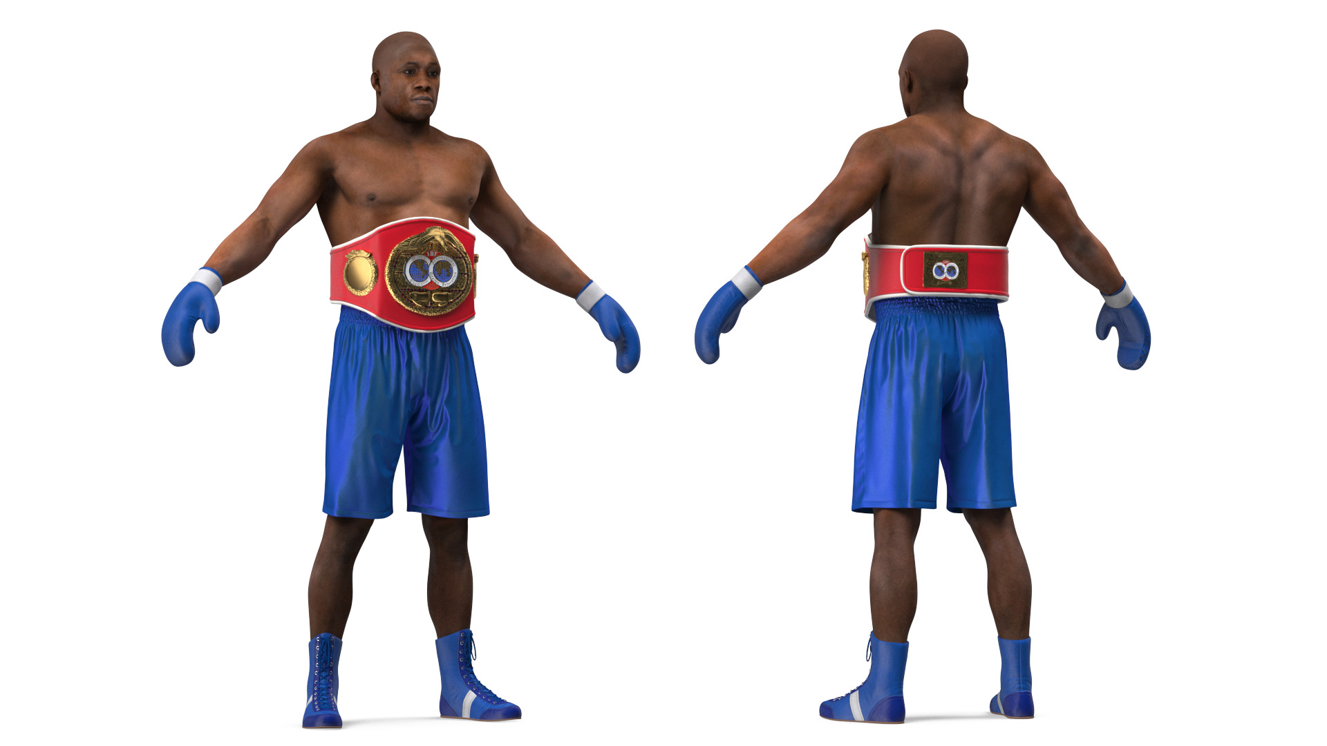 3D International Boxing Federation Champion Rigged for Maya