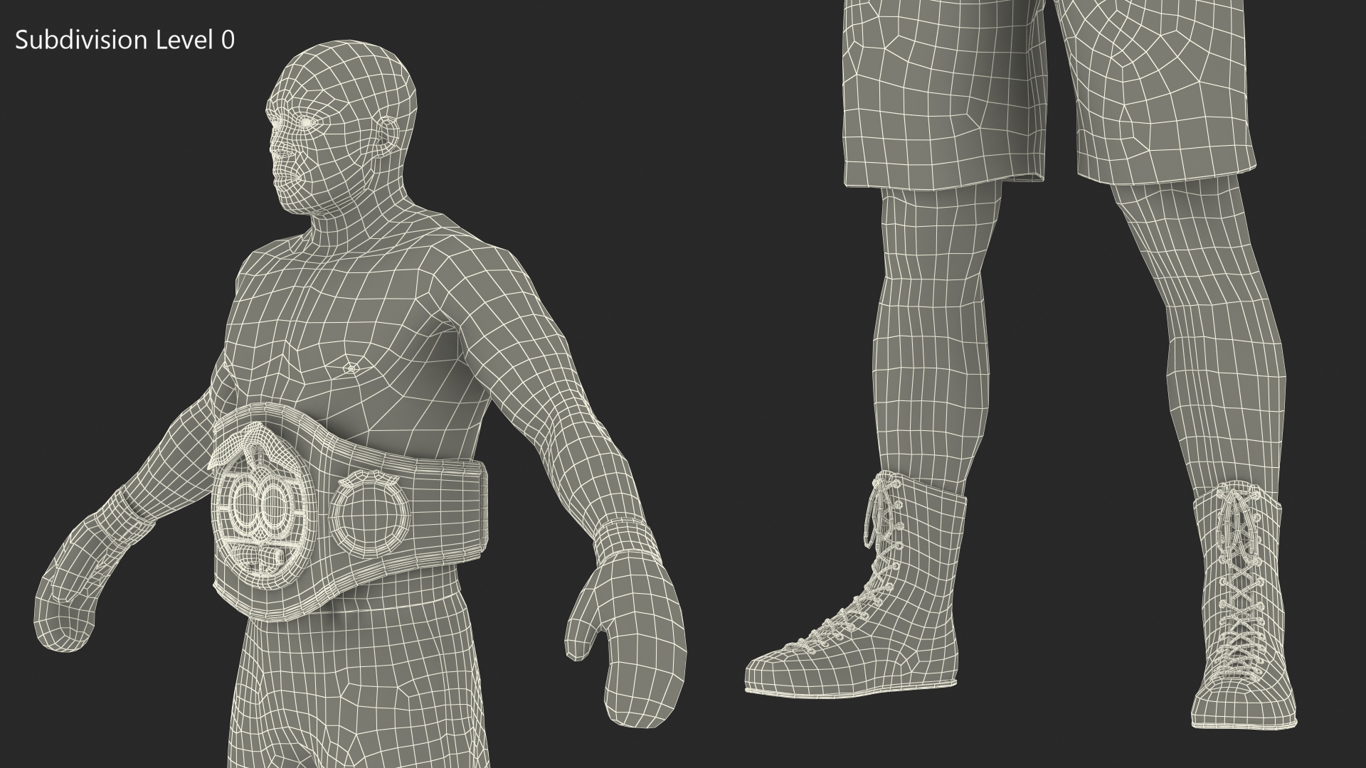 3D International Boxing Federation Champion Rigged for Maya
