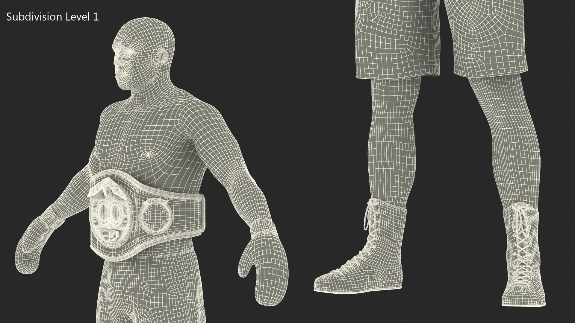 3D International Boxing Federation Champion Rigged for Maya