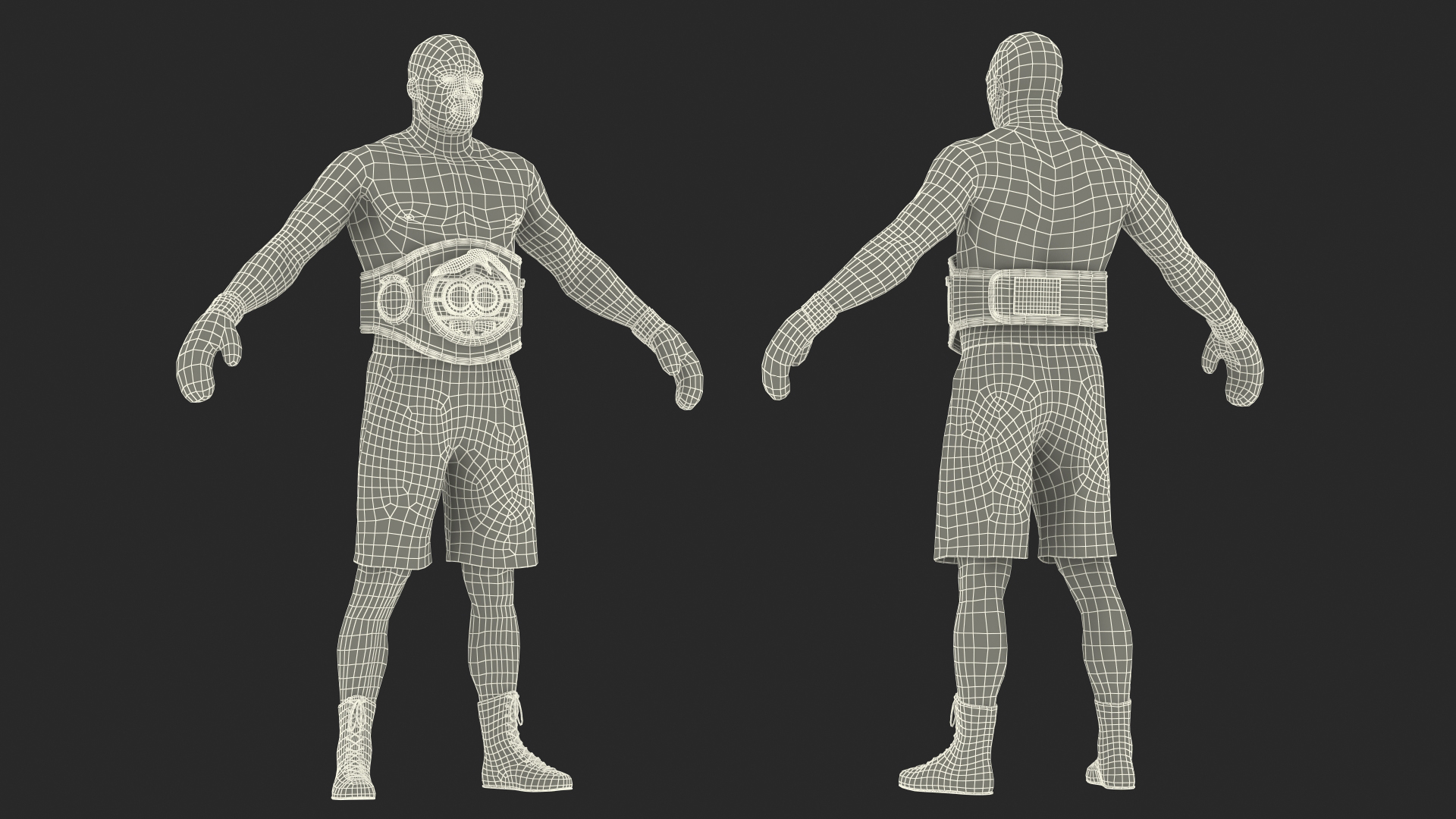 3D International Boxing Federation Champion Rigged for Maya