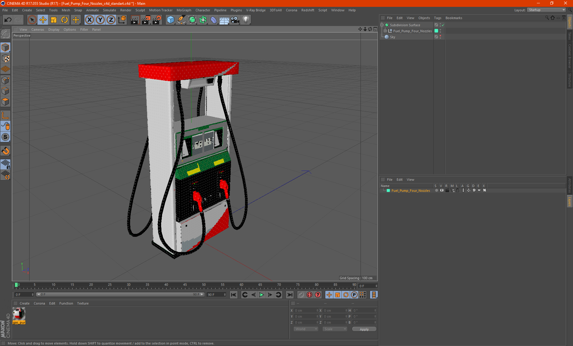 Fuel Pump Four Nozzles 3D