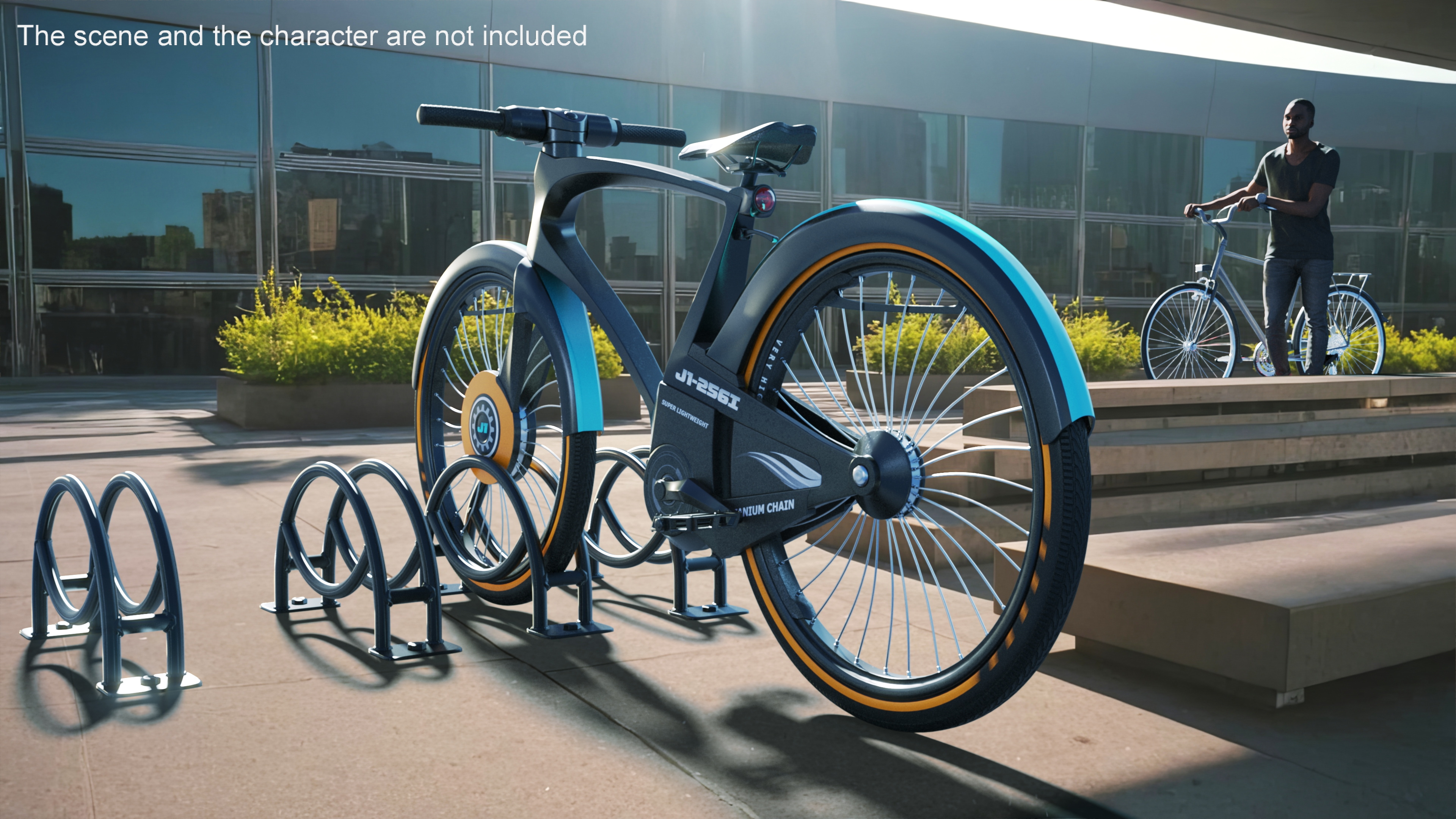3D model Futuristic Urban Bicycle Black