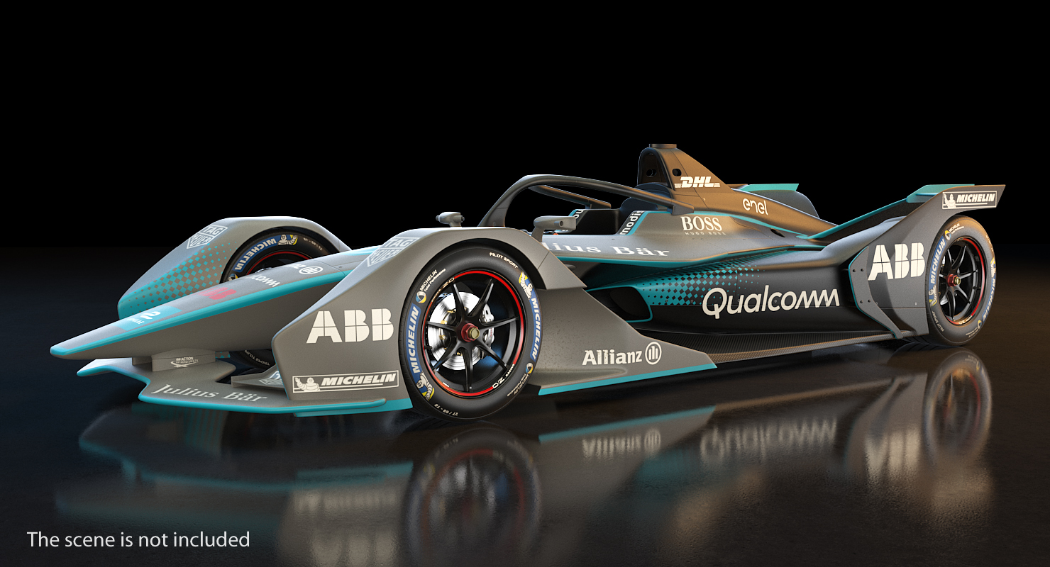 3D model Gen2 Formula E Car Rigged