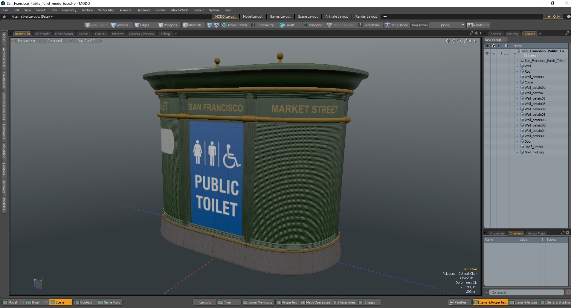 San Francisco Public Toilet 3D