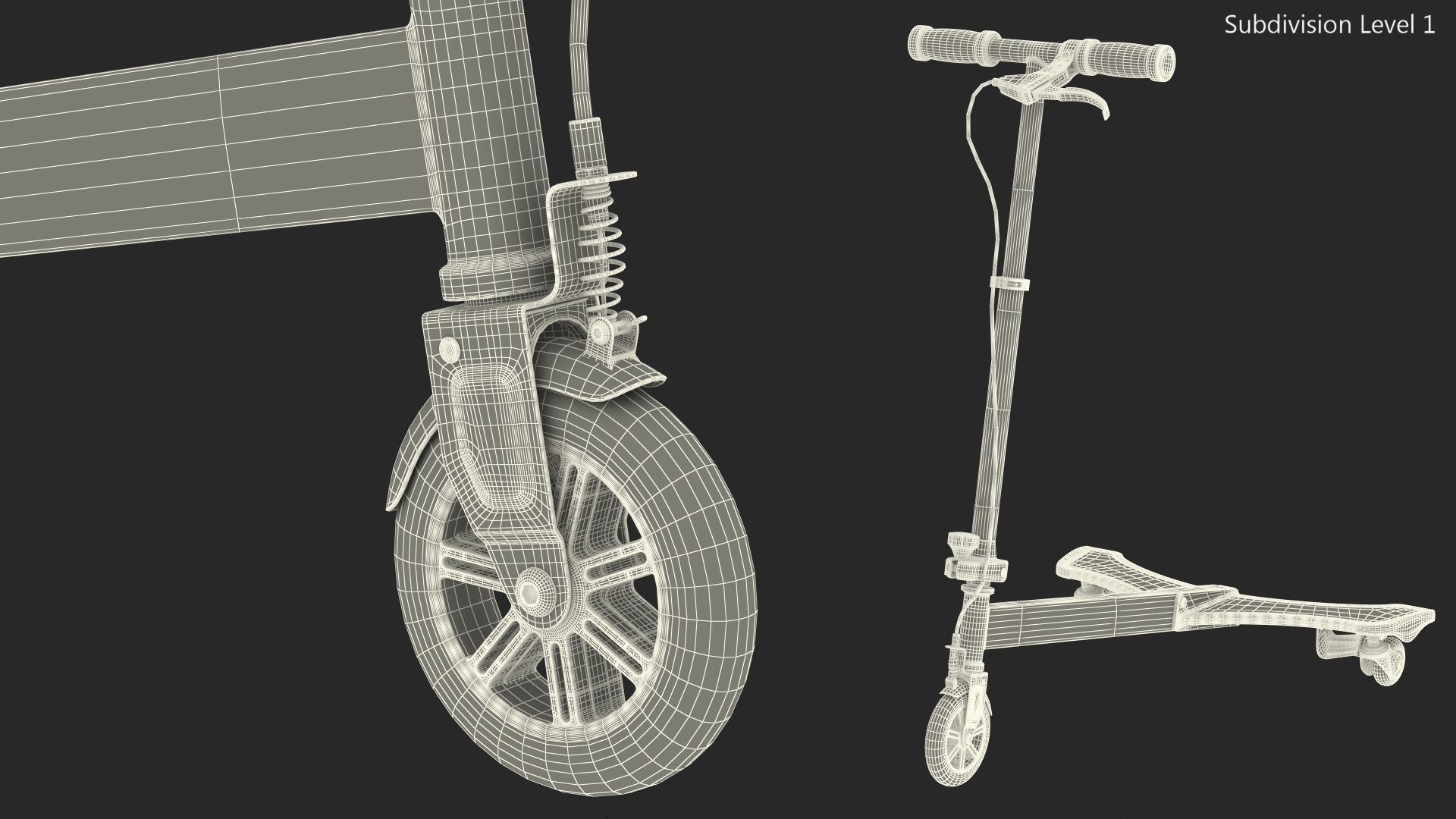 3D PowerWing Scooter Gray Red