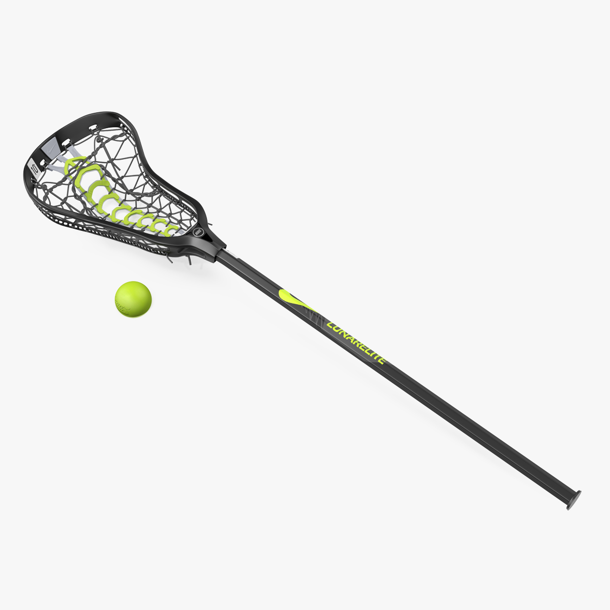 Nike Lunar Elite Womens Lacrosse Stick and Ball 3D Model