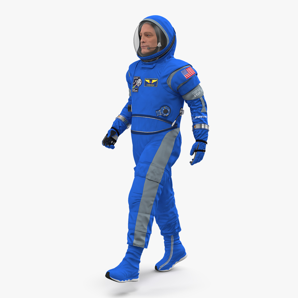 Astronaut Boeing Spacesuit 3D Model, view 7