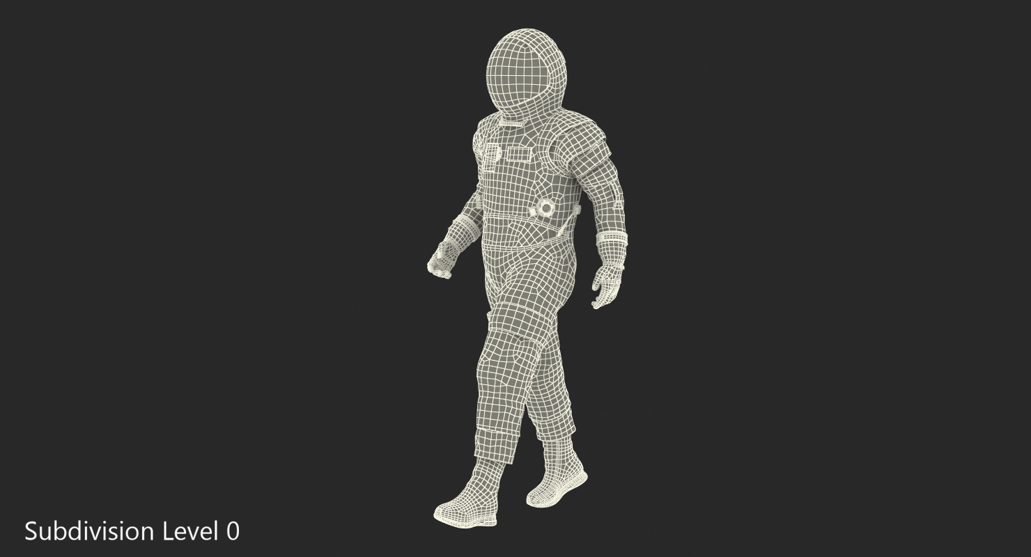 Astronaut in Boeing Spacesuit Walking 3D