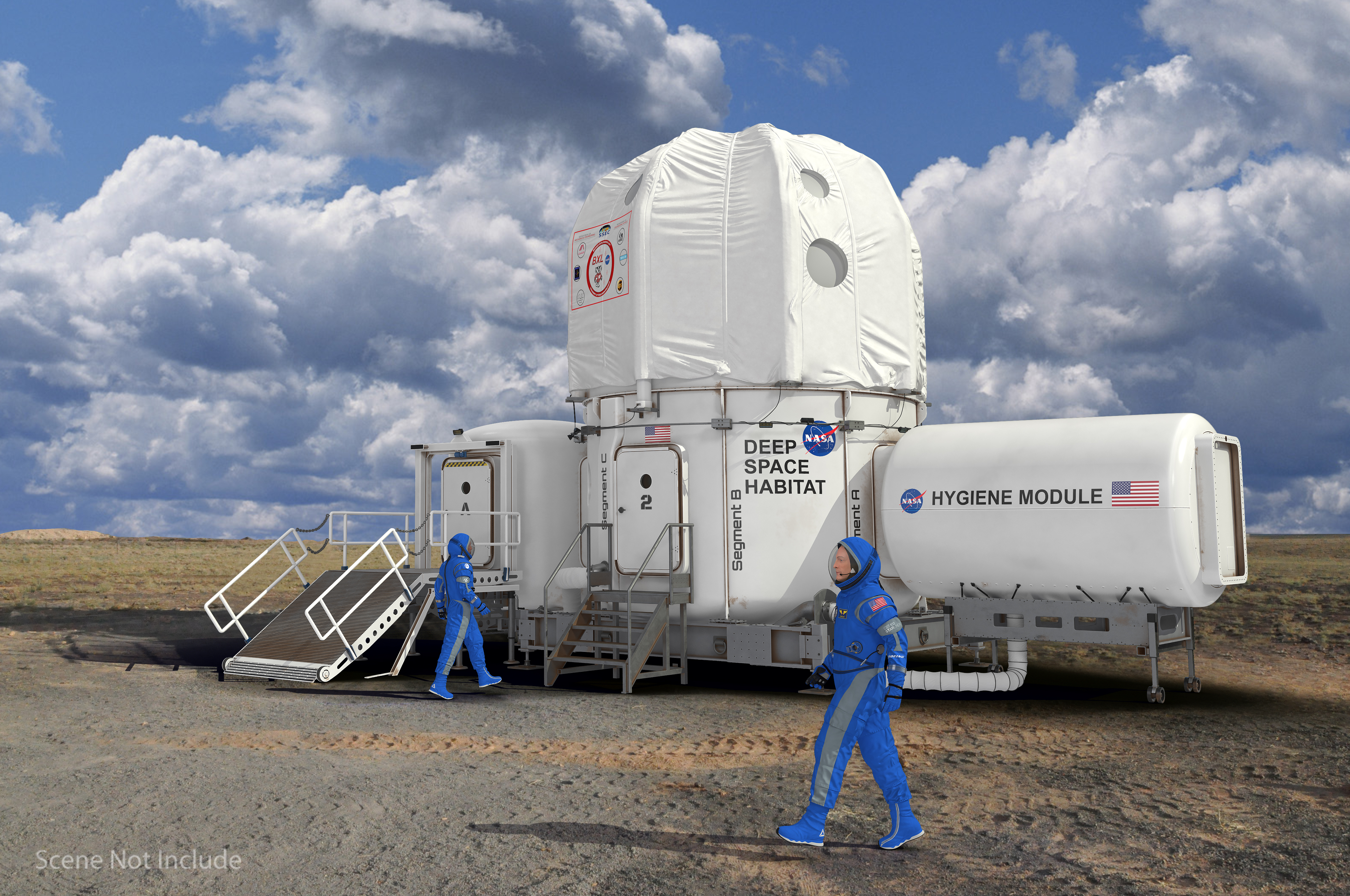Astronaut in Boeing Spacesuit Walking 3D