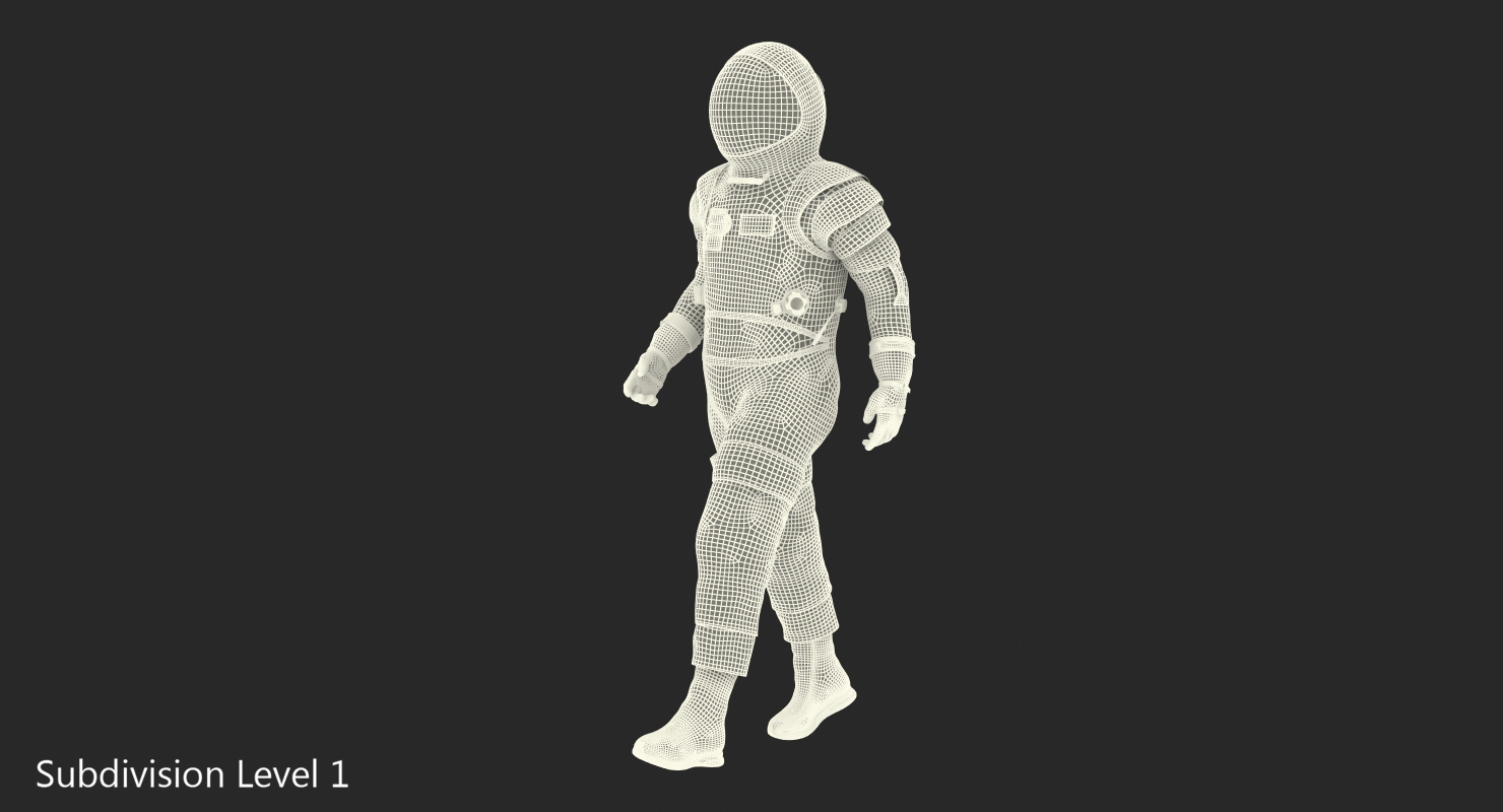 Astronaut in Boeing Spacesuit Walking 3D