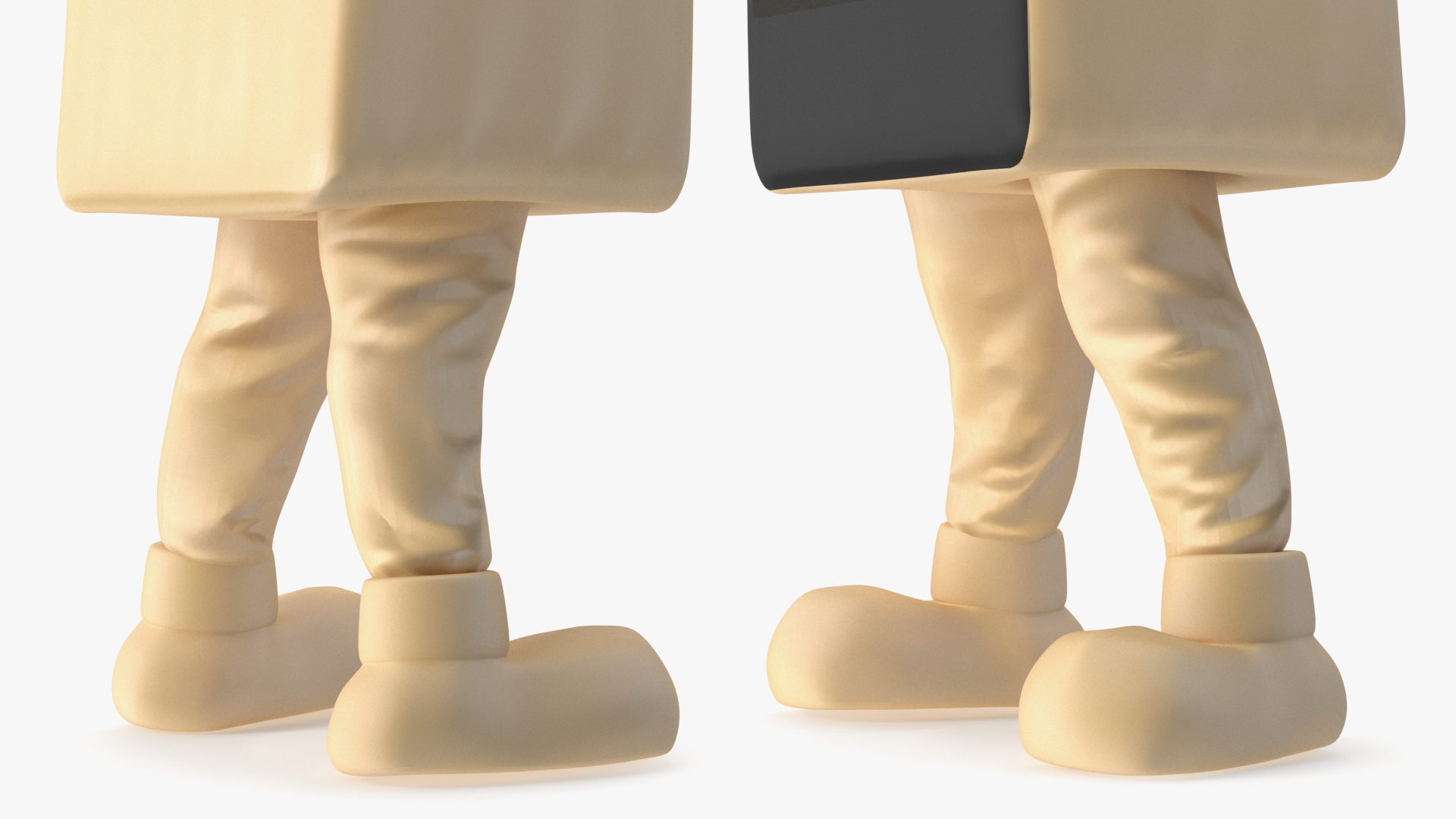 3D Mobile IPhone Mascot Golden Happy Pose model