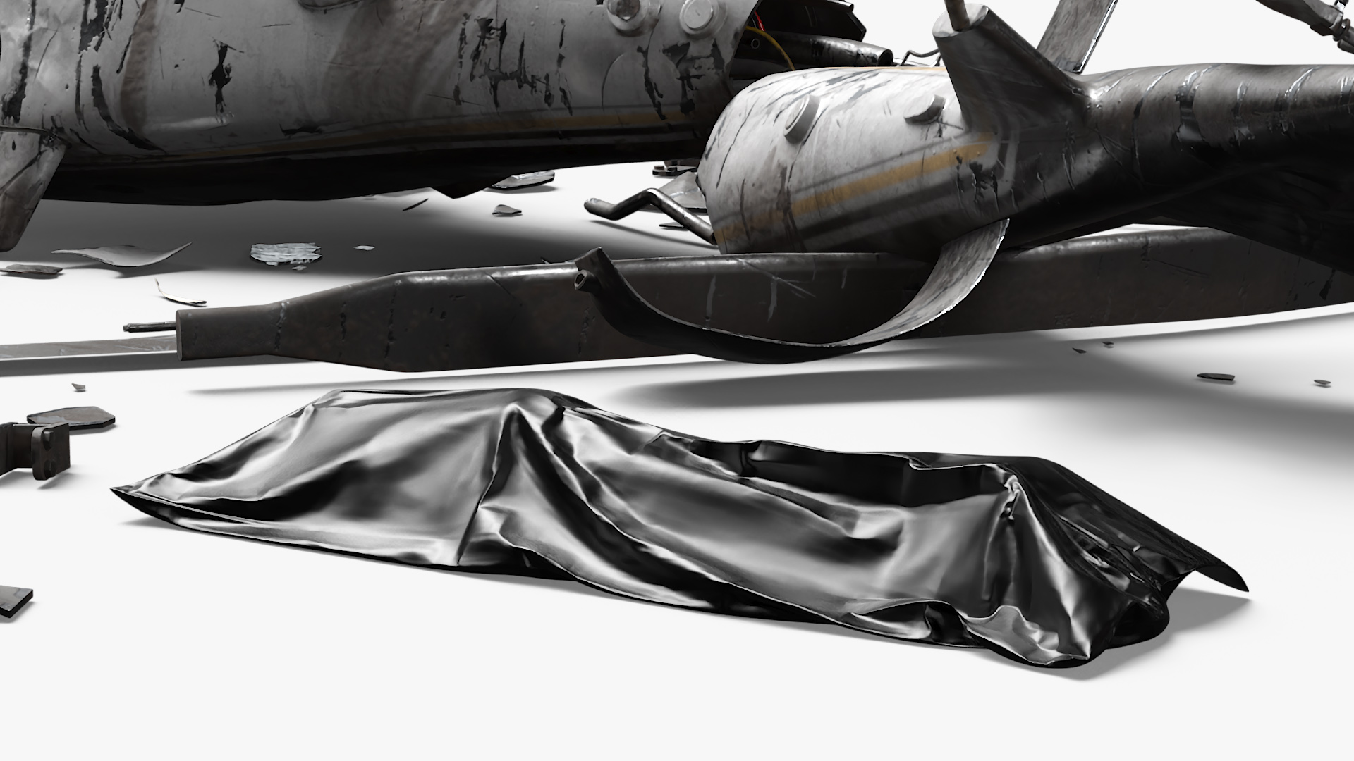 Helicopter Crash with Casualties 3D