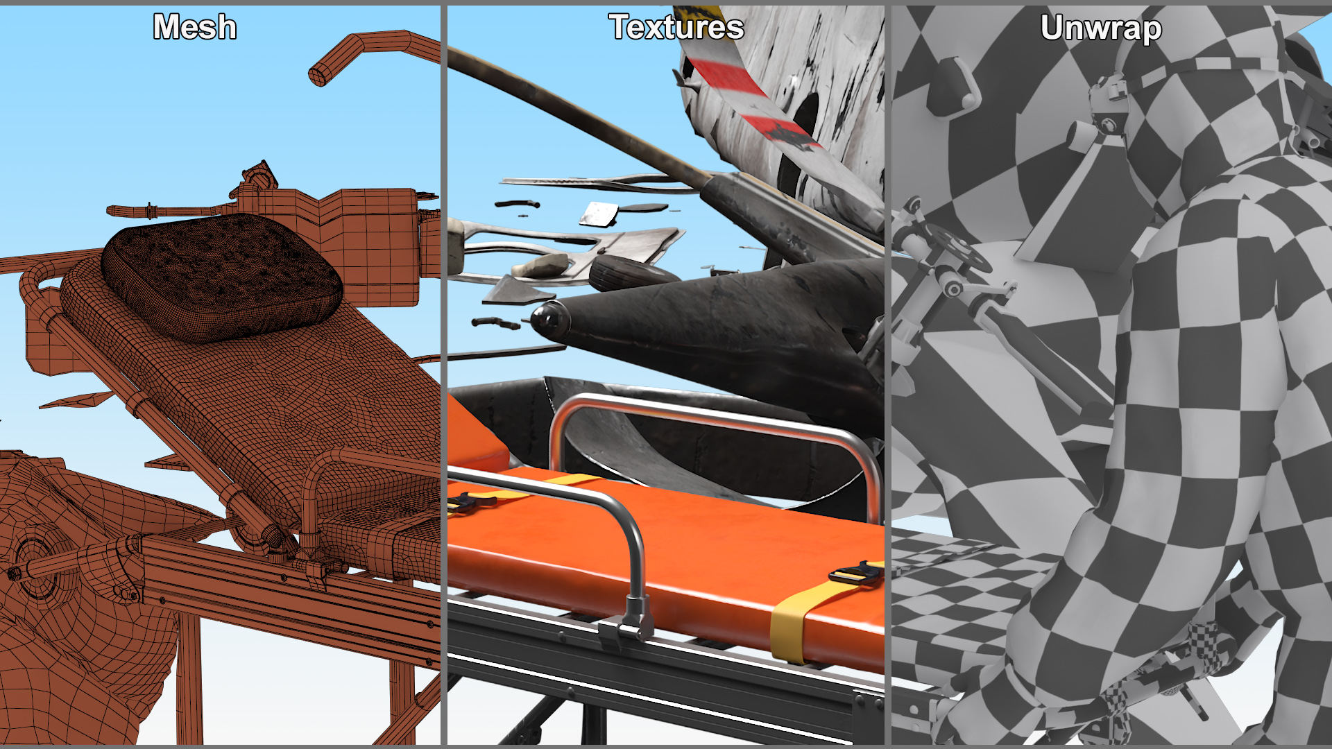 Helicopter Crash with Casualties 3D
