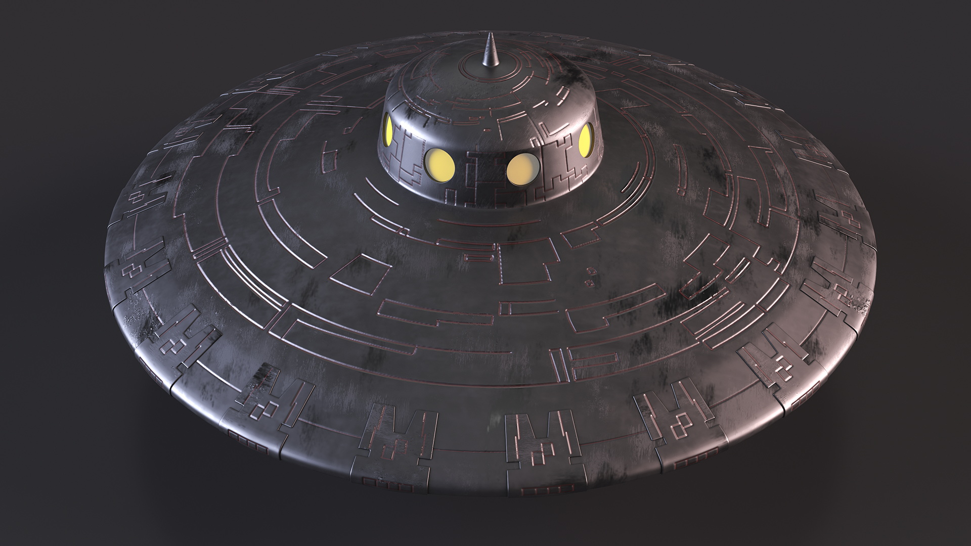 3D Fly Old UFO Ship