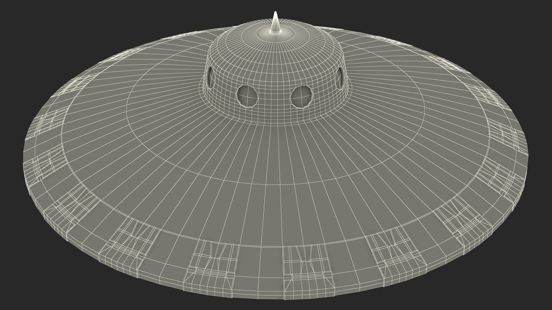 3D Fly Old UFO Ship