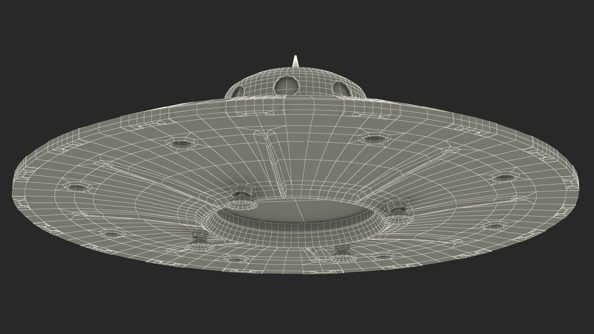 3D Fly Old UFO Ship