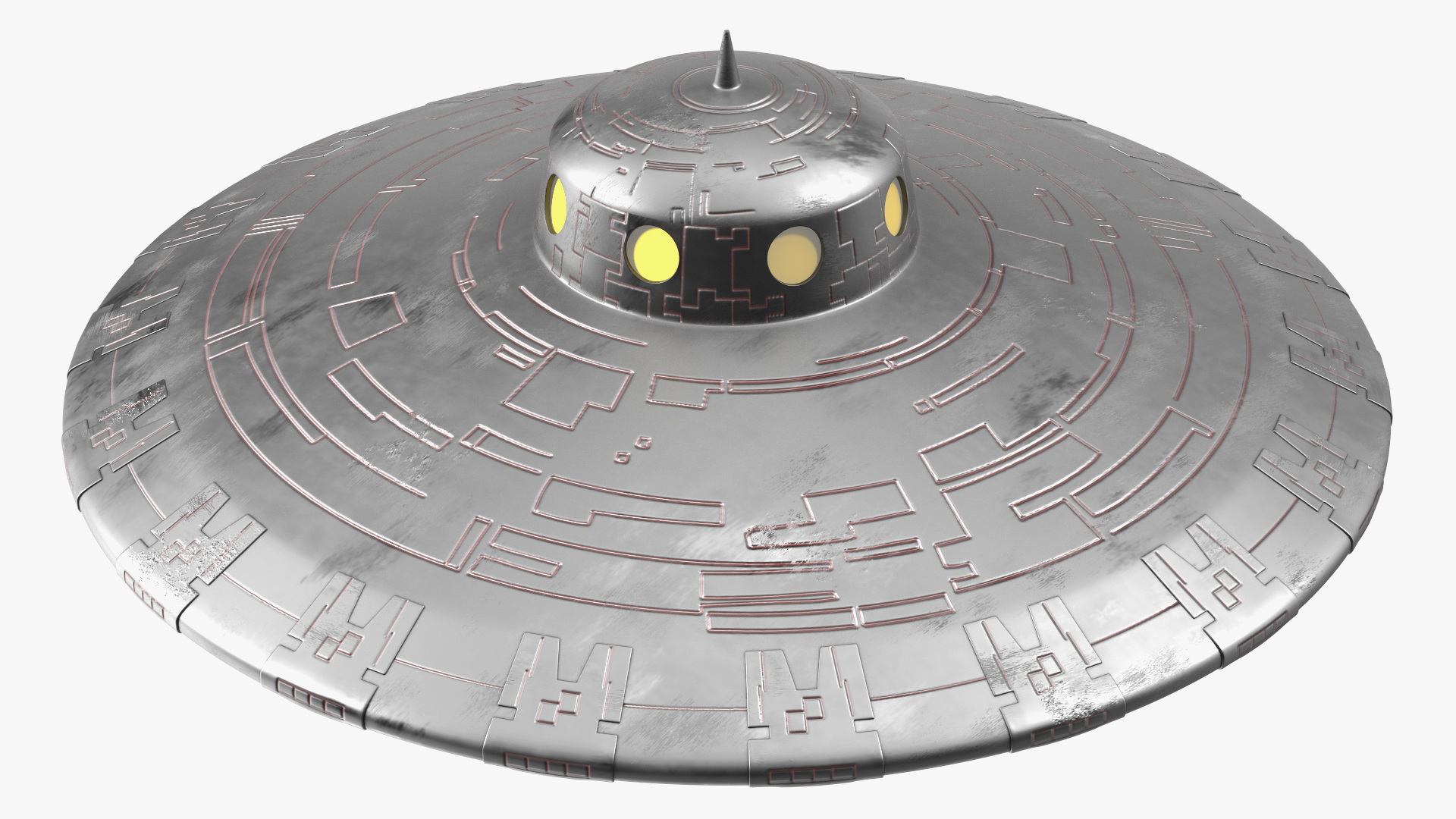 3D Fly Old UFO Ship