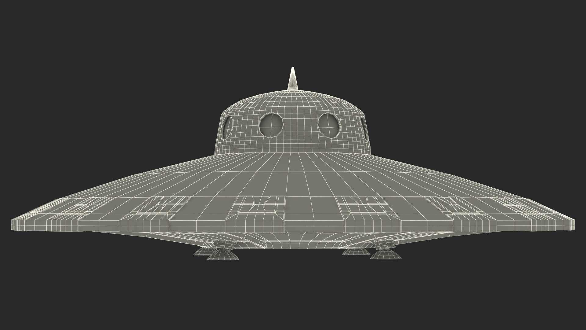 3D Fly Old UFO Ship