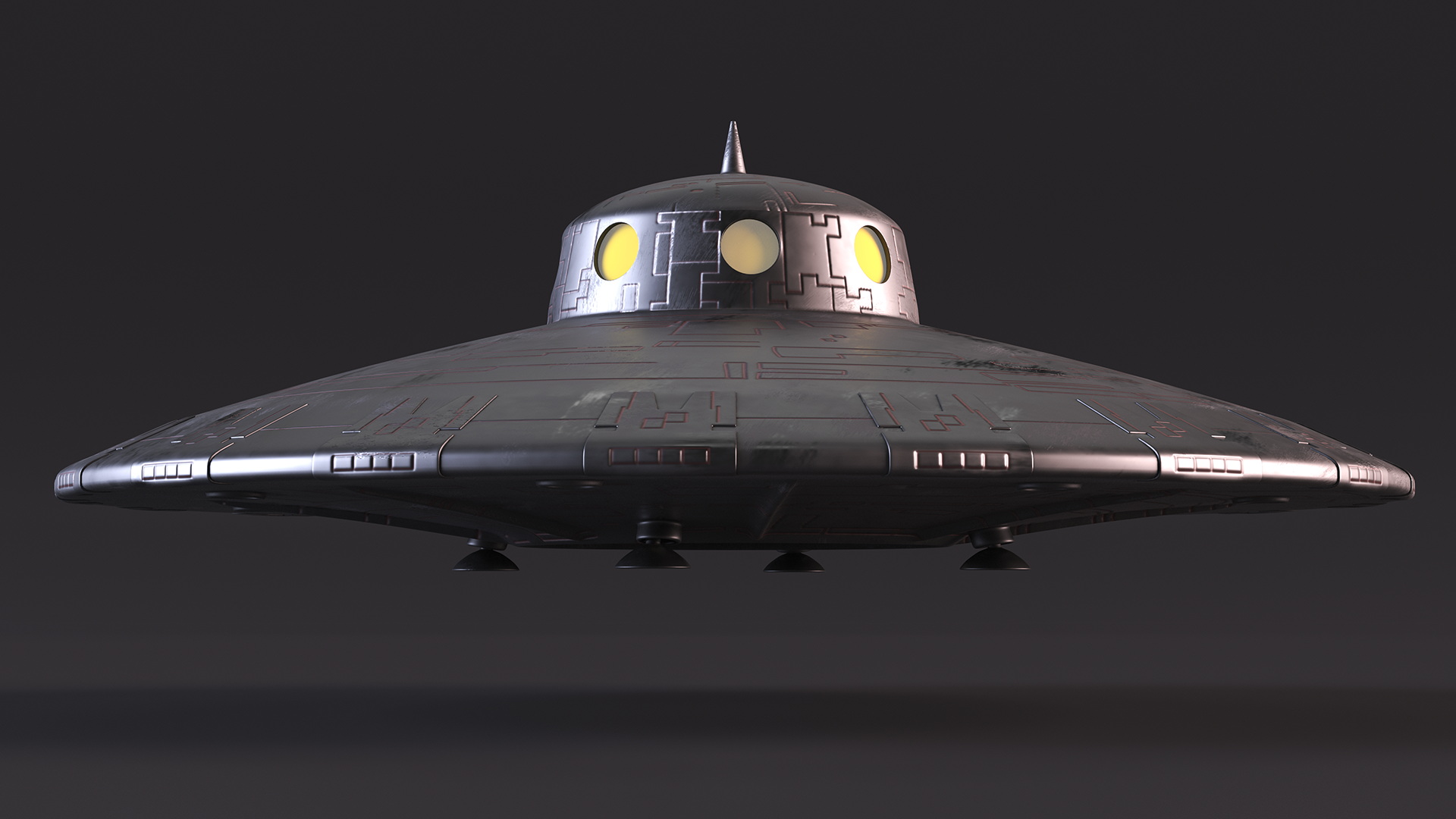 3D Fly Old UFO Ship