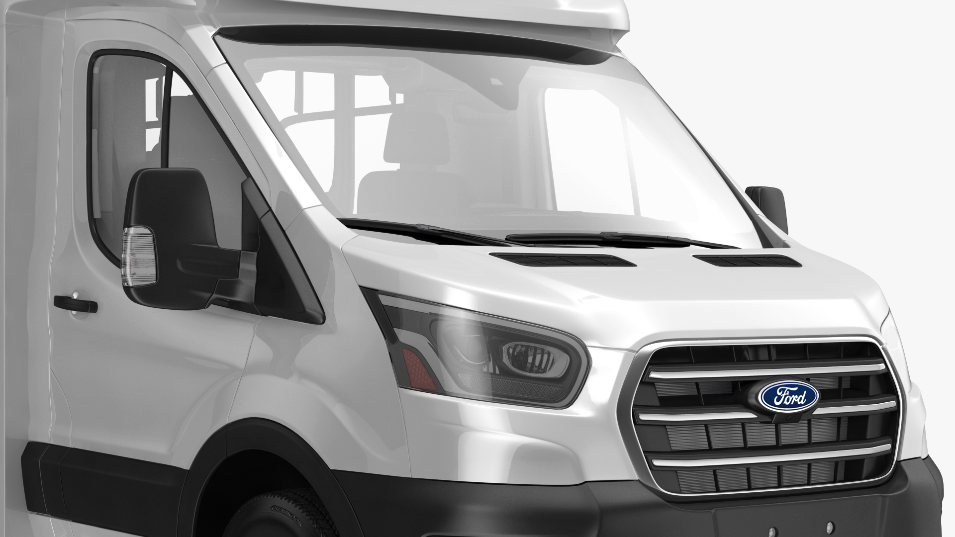 3D Ford Starlite Transit Shuttle Bus model