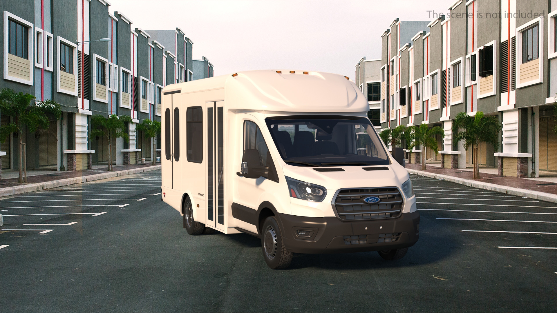 3D Ford Starlite Transit Shuttle Bus model