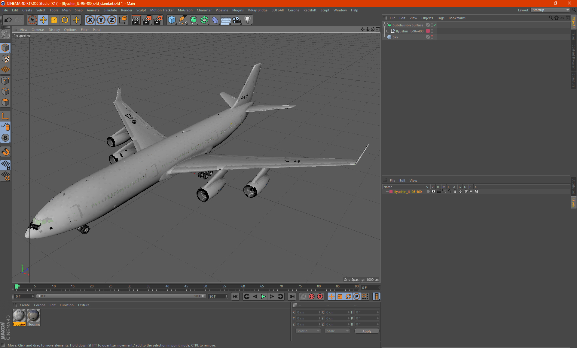 3D Ilyushin IL-96-400 model