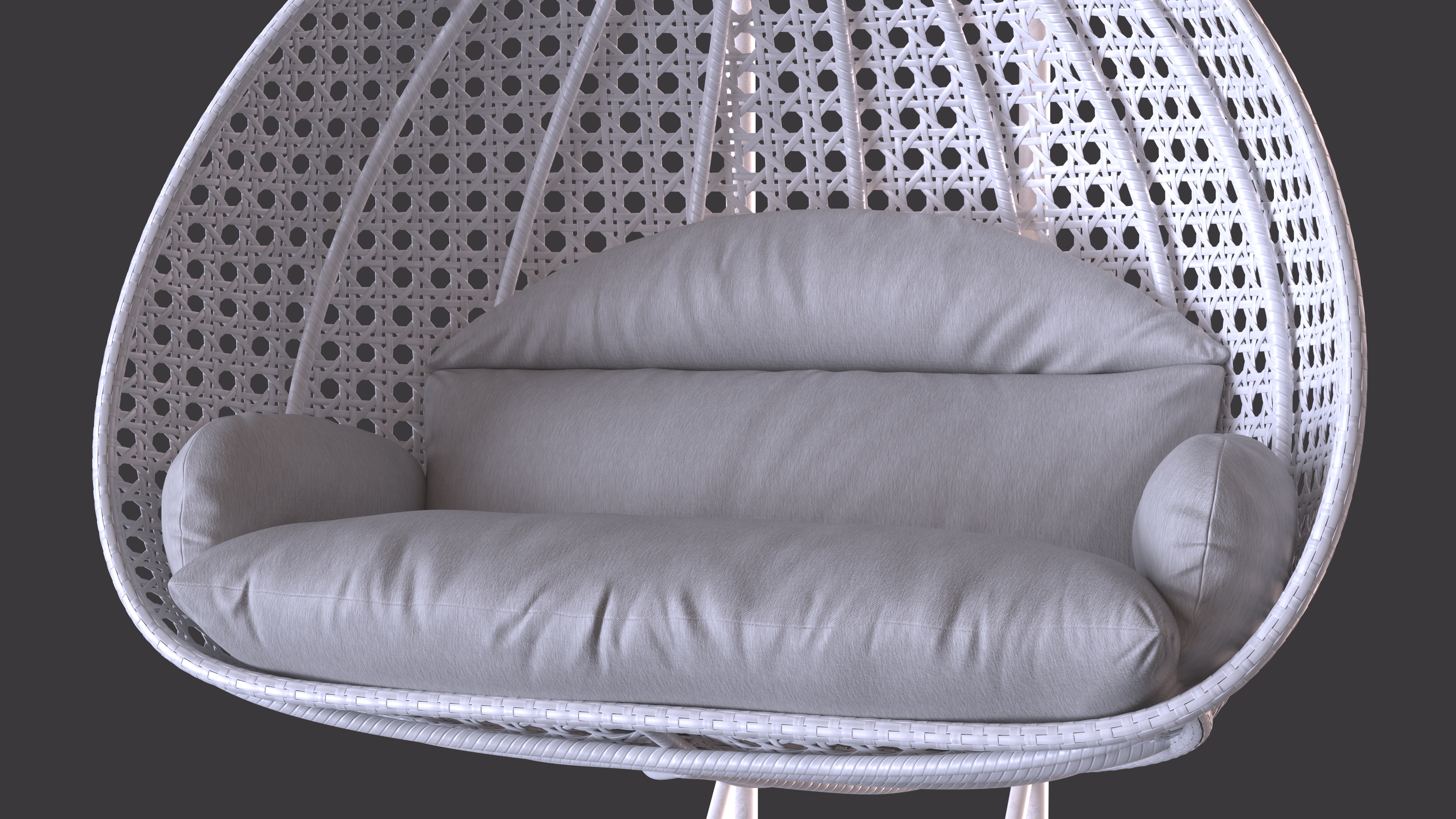3D model Garden Hanging Egg Chair White