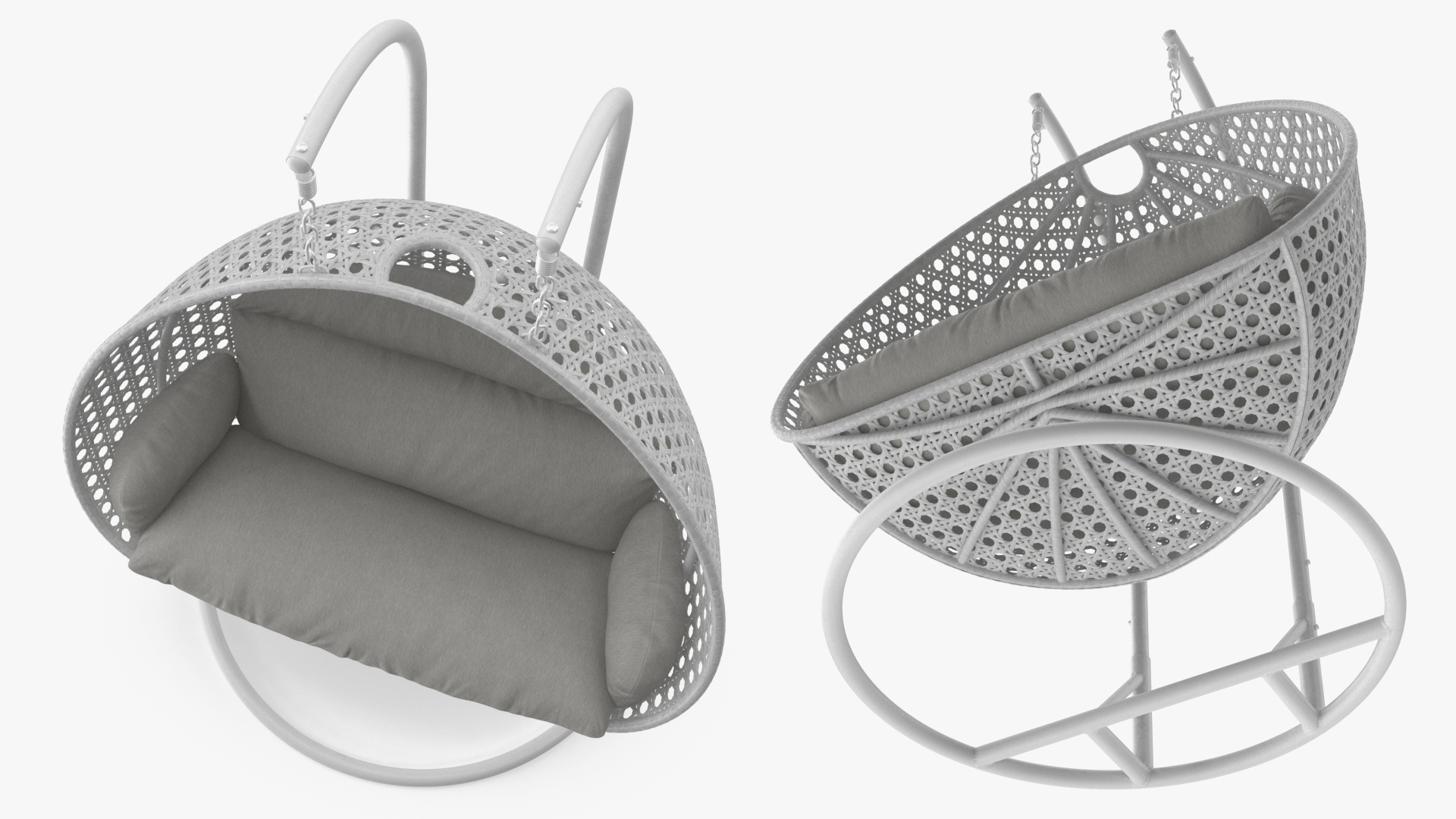 3D model Garden Hanging Egg Chair White