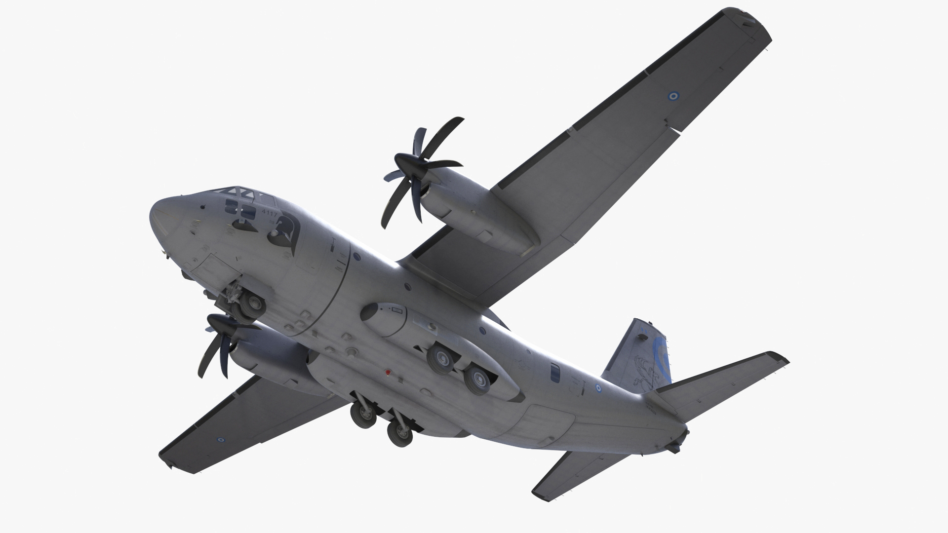 Aircraft Alenia C-27J Spartan Greece Rigged for Cinema 4D 3D