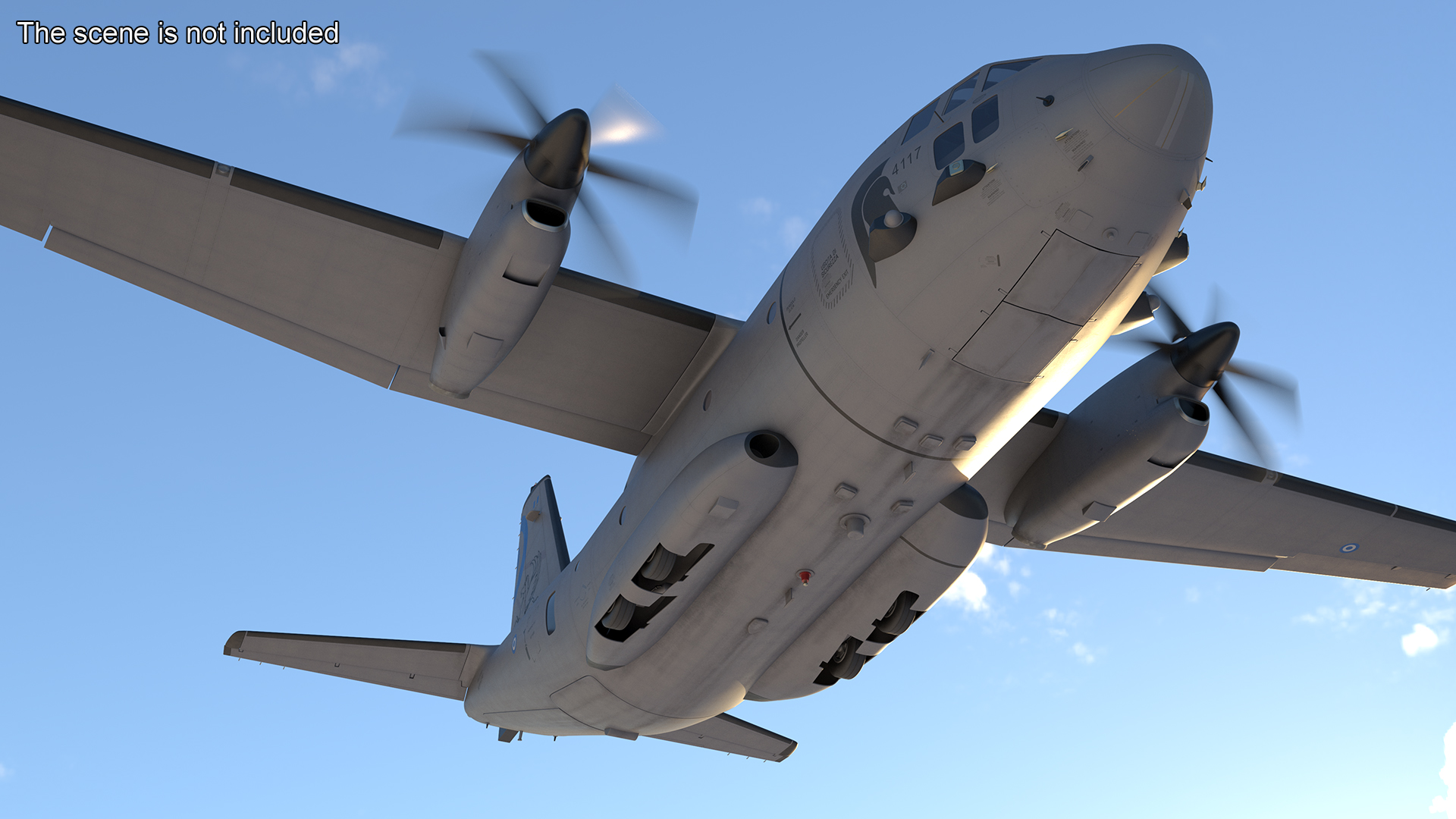 Aircraft Alenia C-27J Spartan Greece Rigged for Cinema 4D 3D