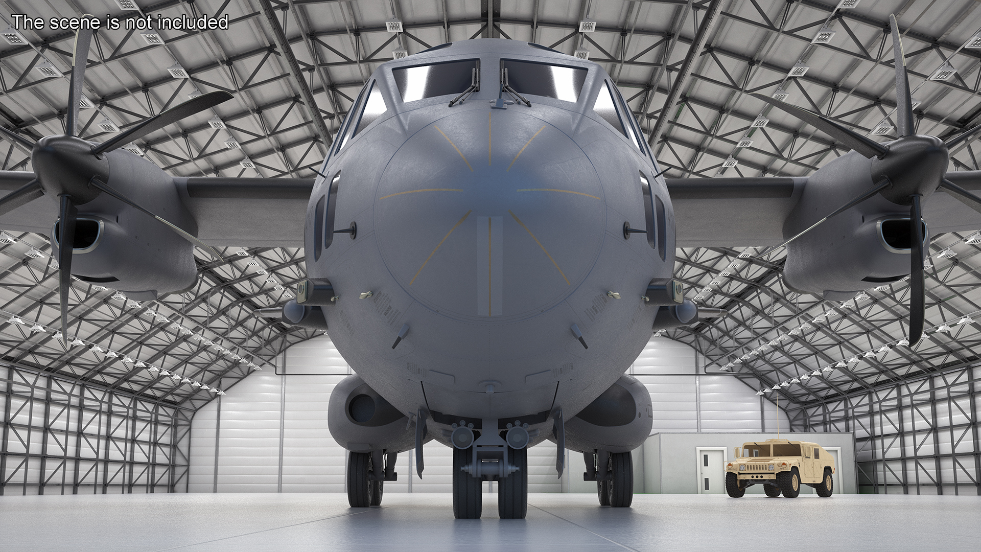Aircraft Alenia C-27J Spartan Greece Rigged for Cinema 4D 3D