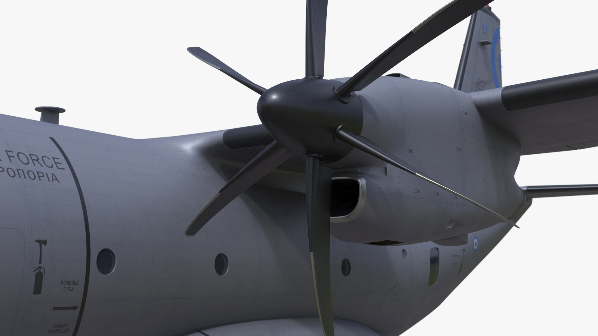 Aircraft Alenia C-27J Spartan Greece Rigged for Cinema 4D 3D