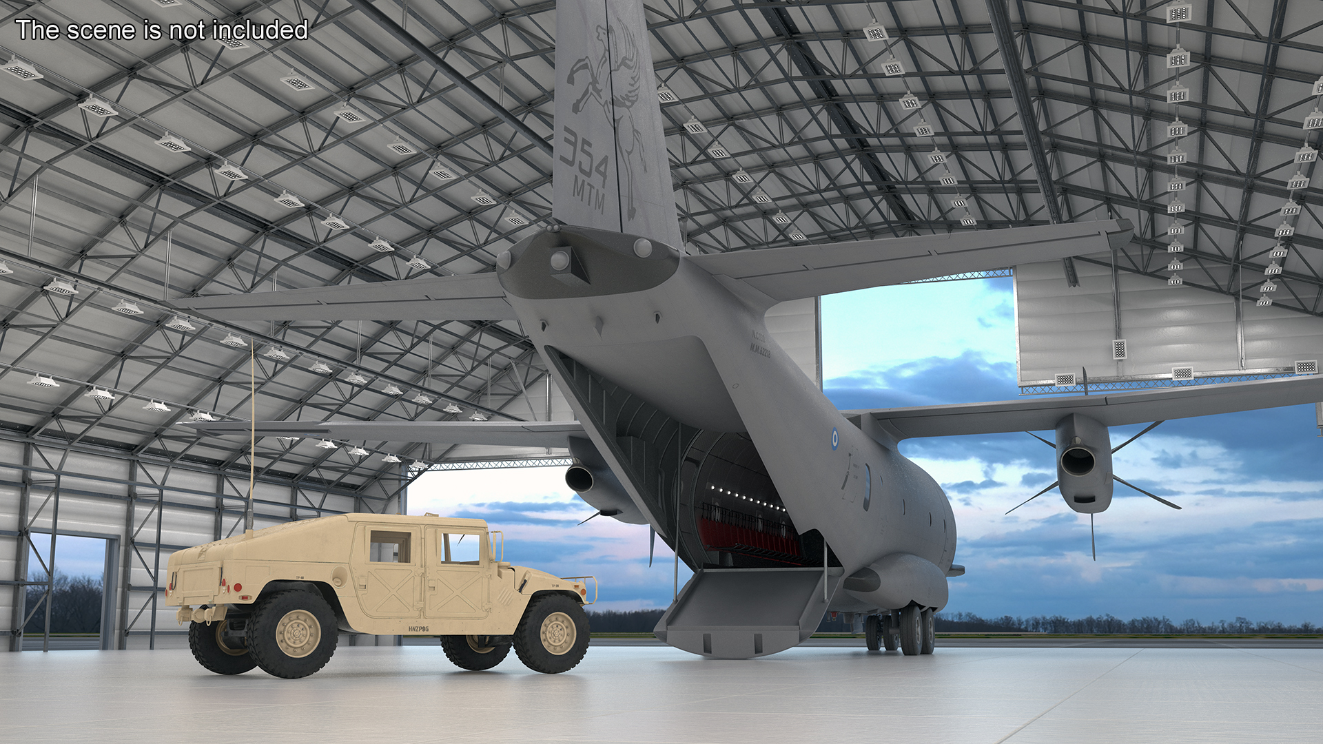 Aircraft Alenia C-27J Spartan Greece Rigged for Cinema 4D 3D
