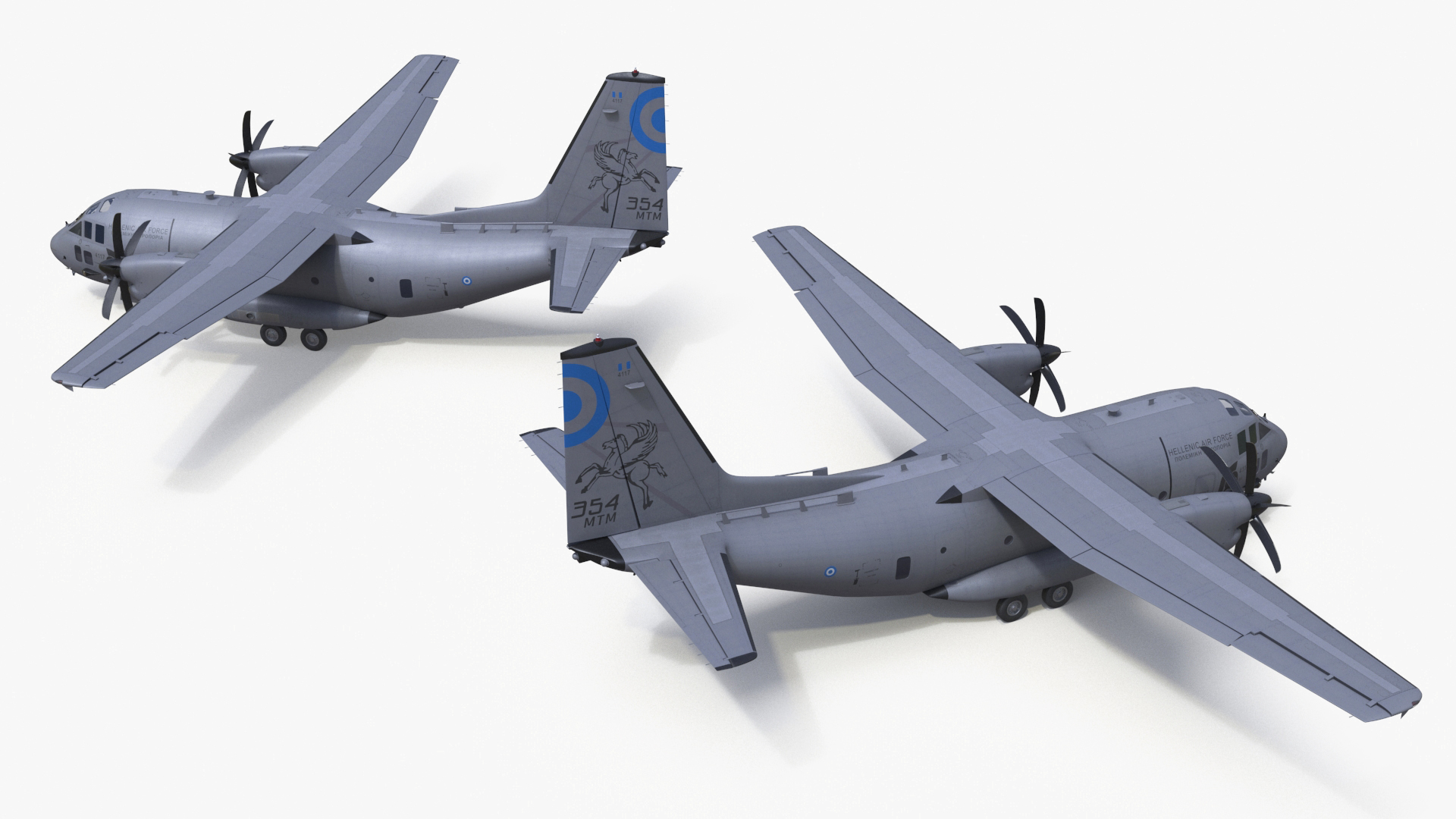 Aircraft Alenia C-27J Spartan Greece Rigged for Cinema 4D 3D